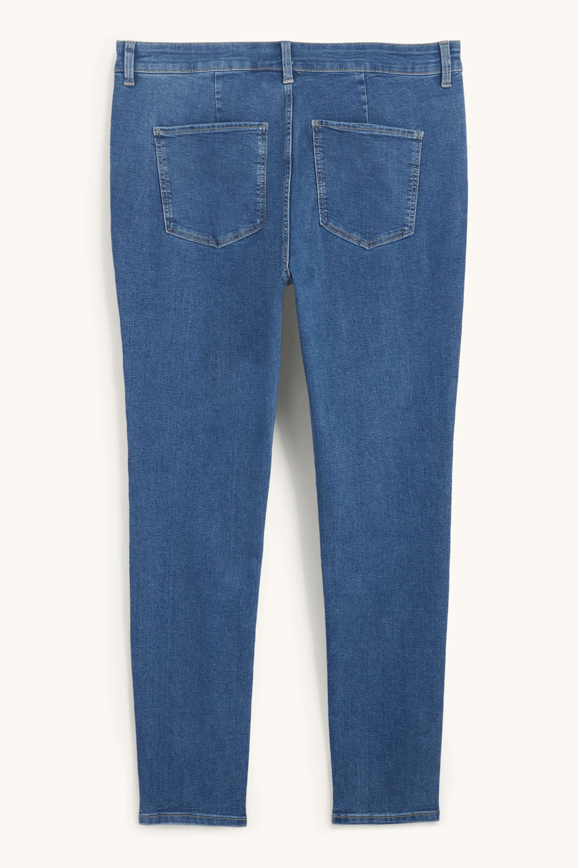 Jegging jeans - high waist blue denim