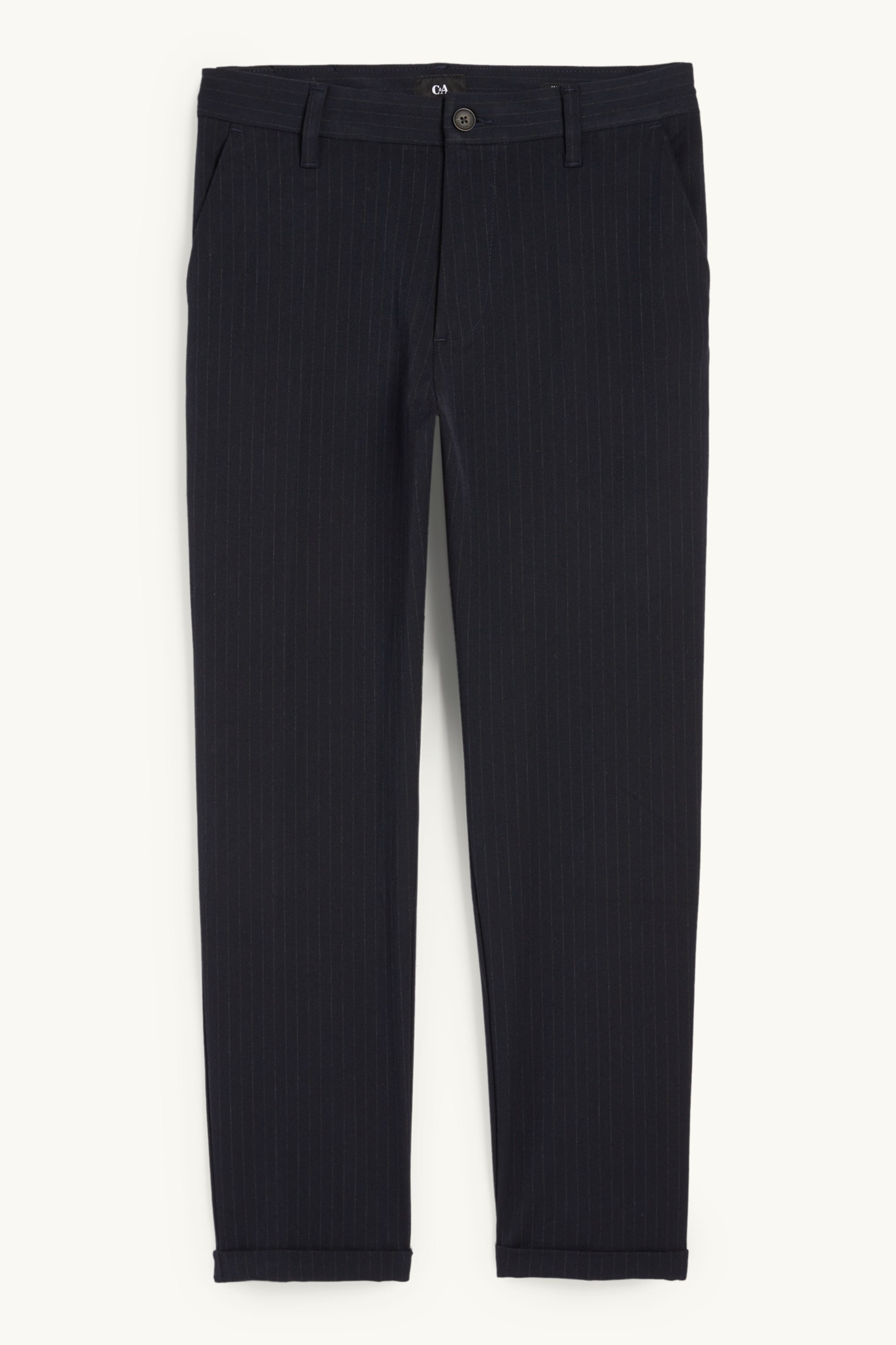 Chinos - tapered fit - pinstripes black