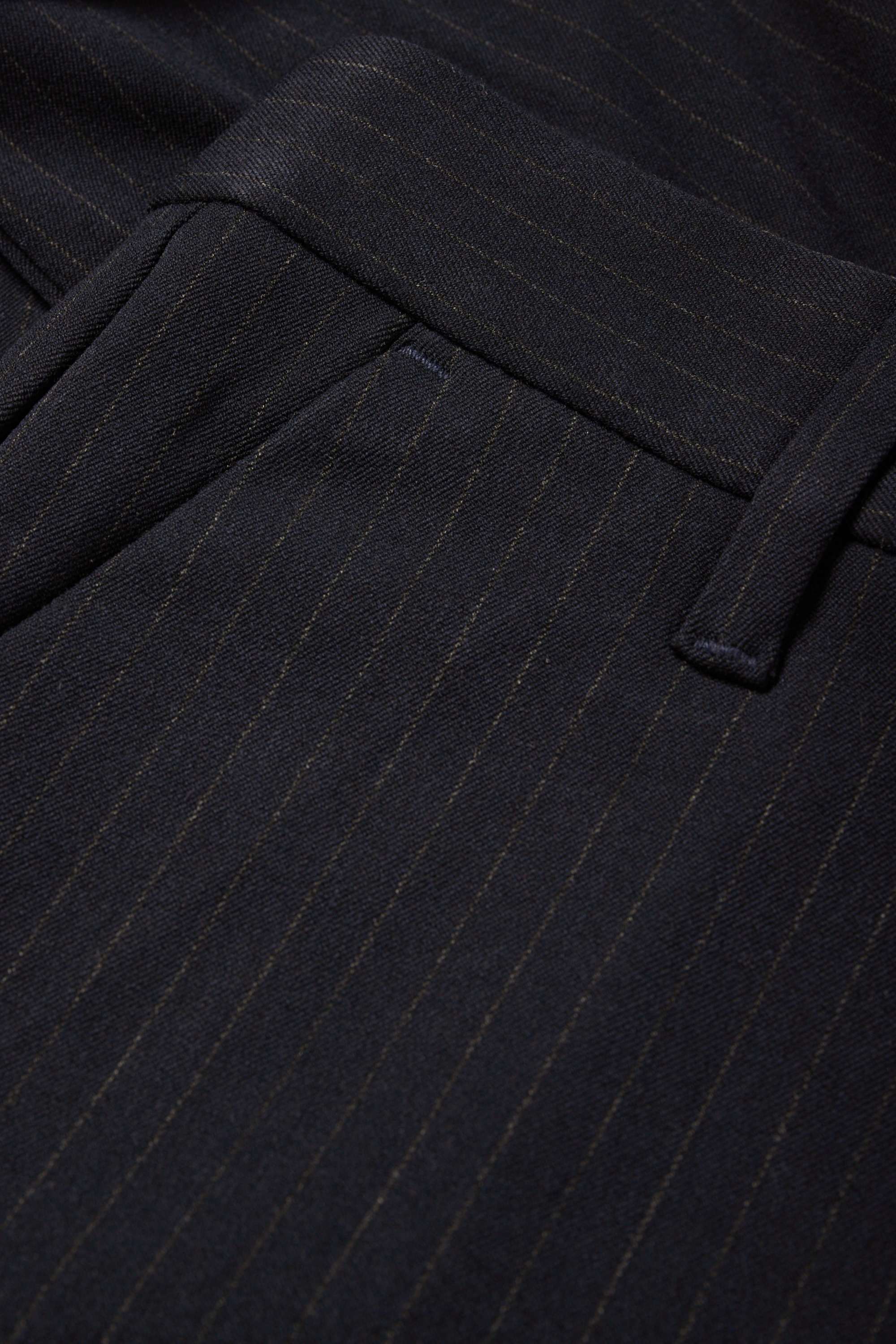 Chinos - tapered fit - pinstripes black