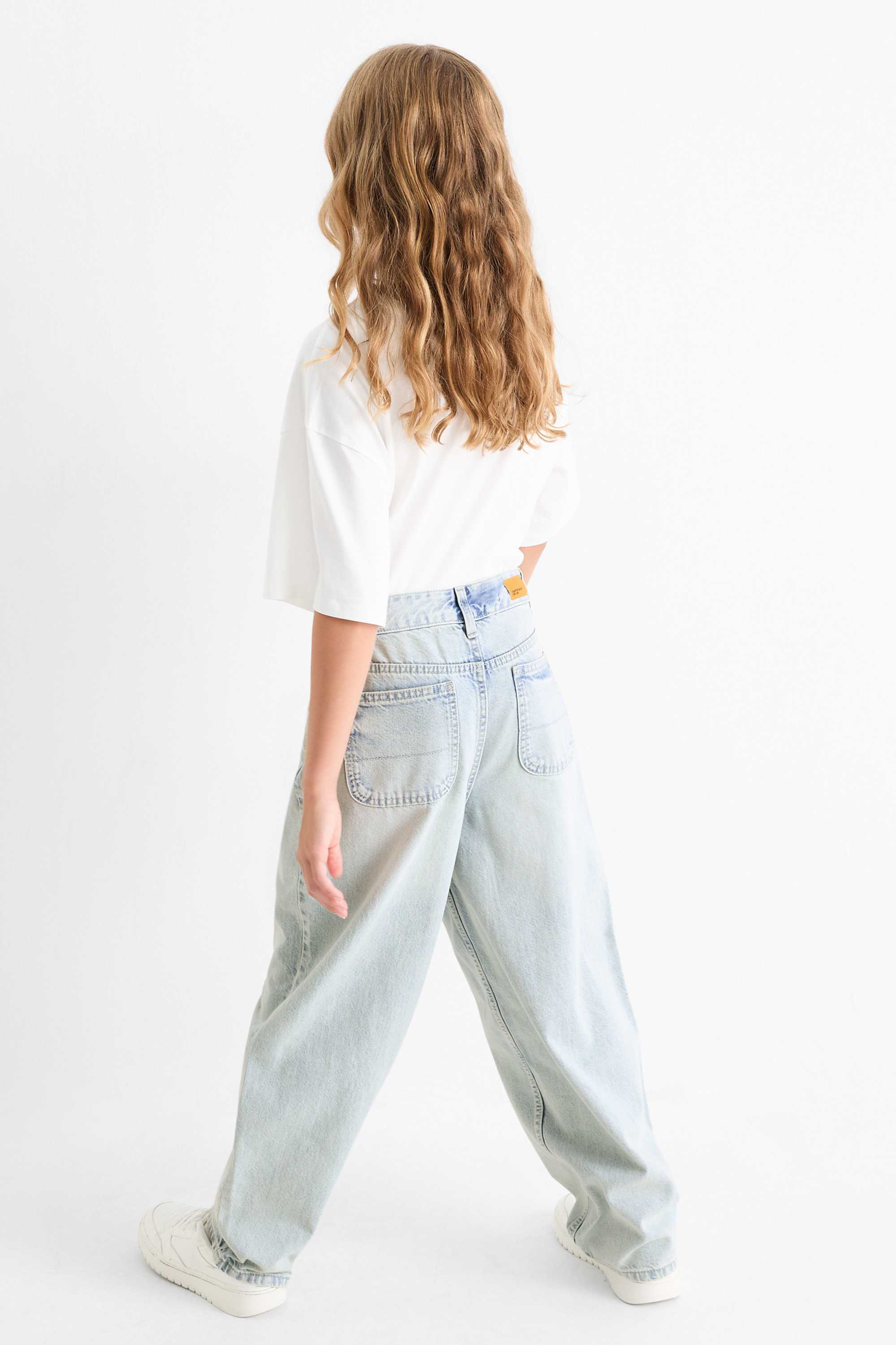 Balloon jeans denim-light blue