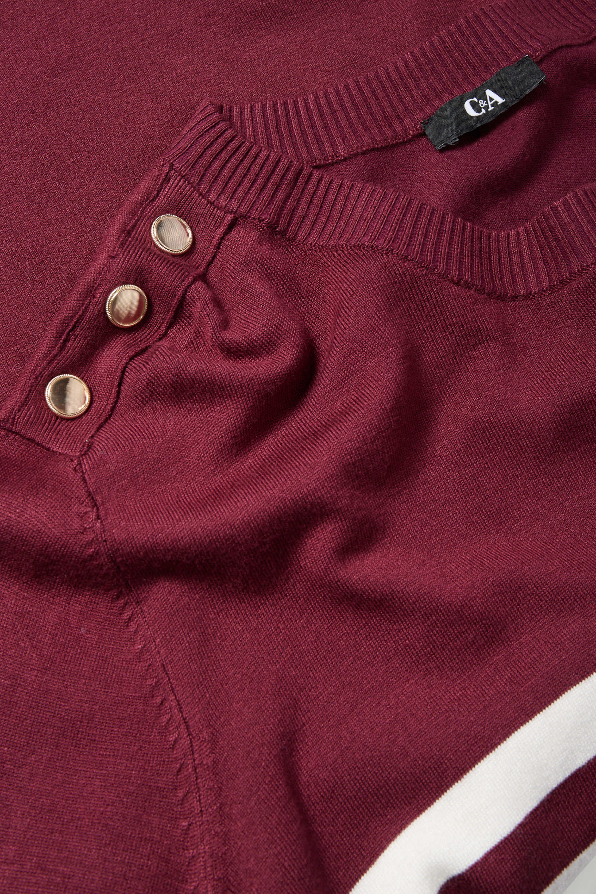 Jumper - striped bordeaux