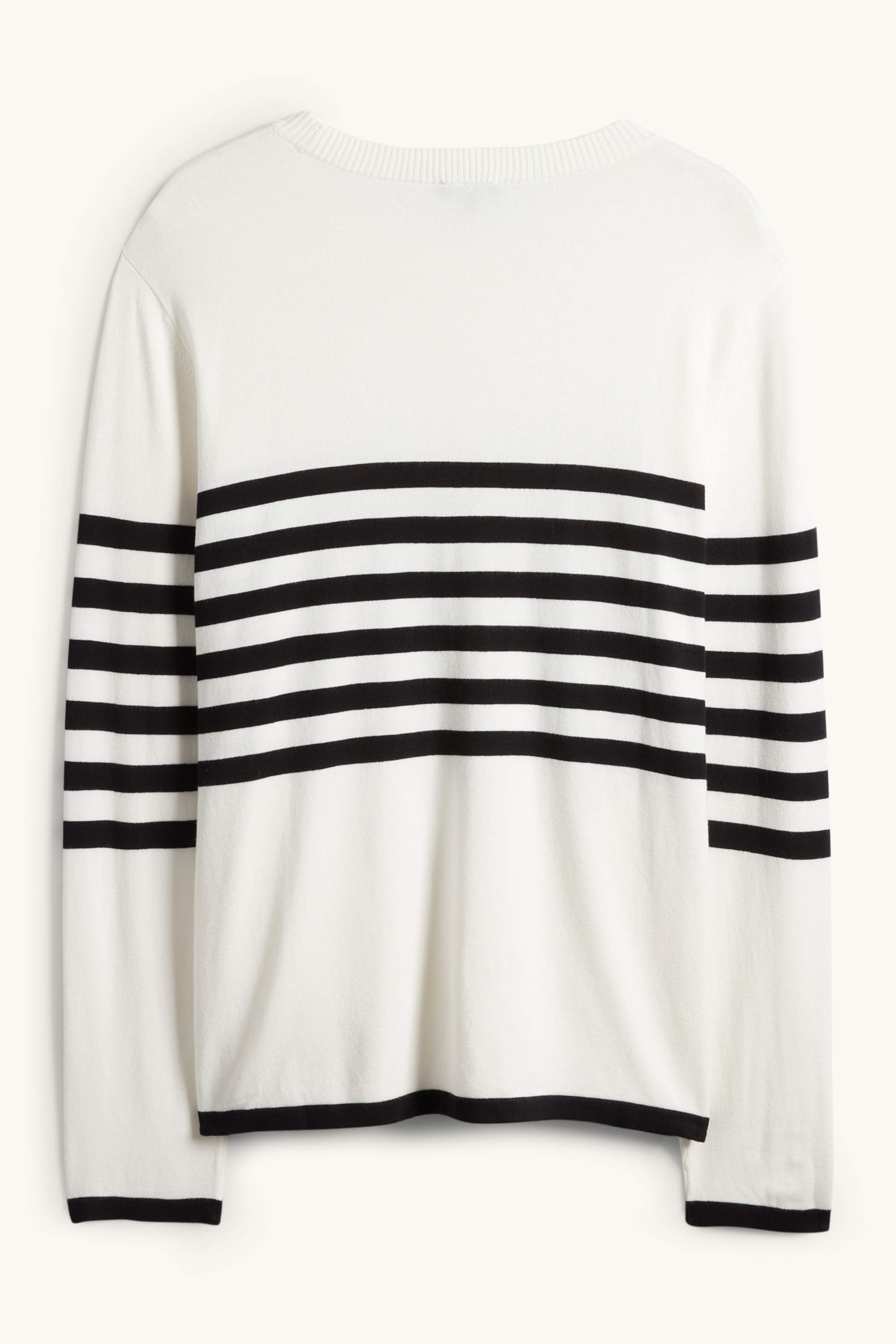 Jumper - striped white / black