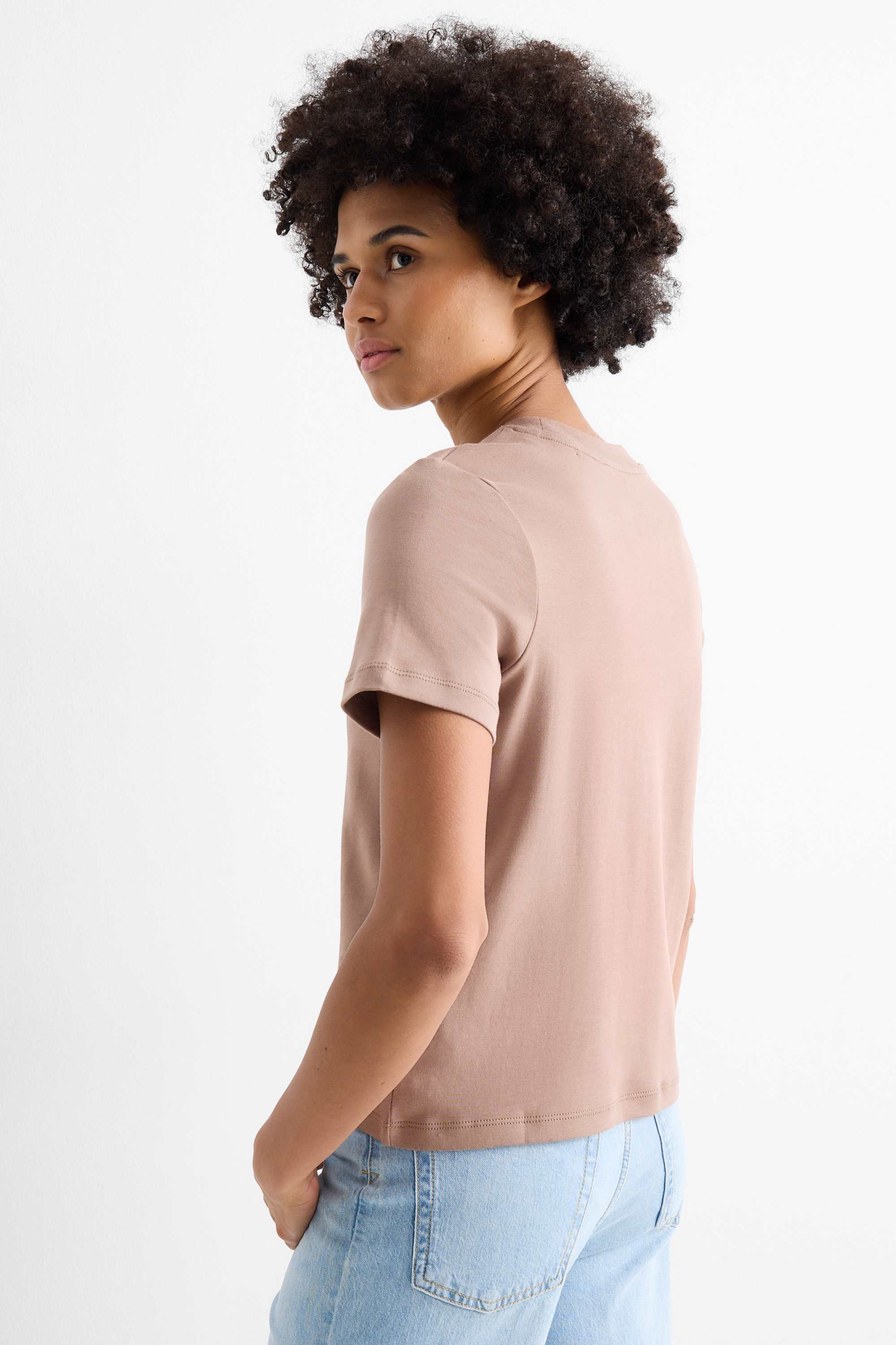 Multipack of 2 - T-shirt - slim fit light brown