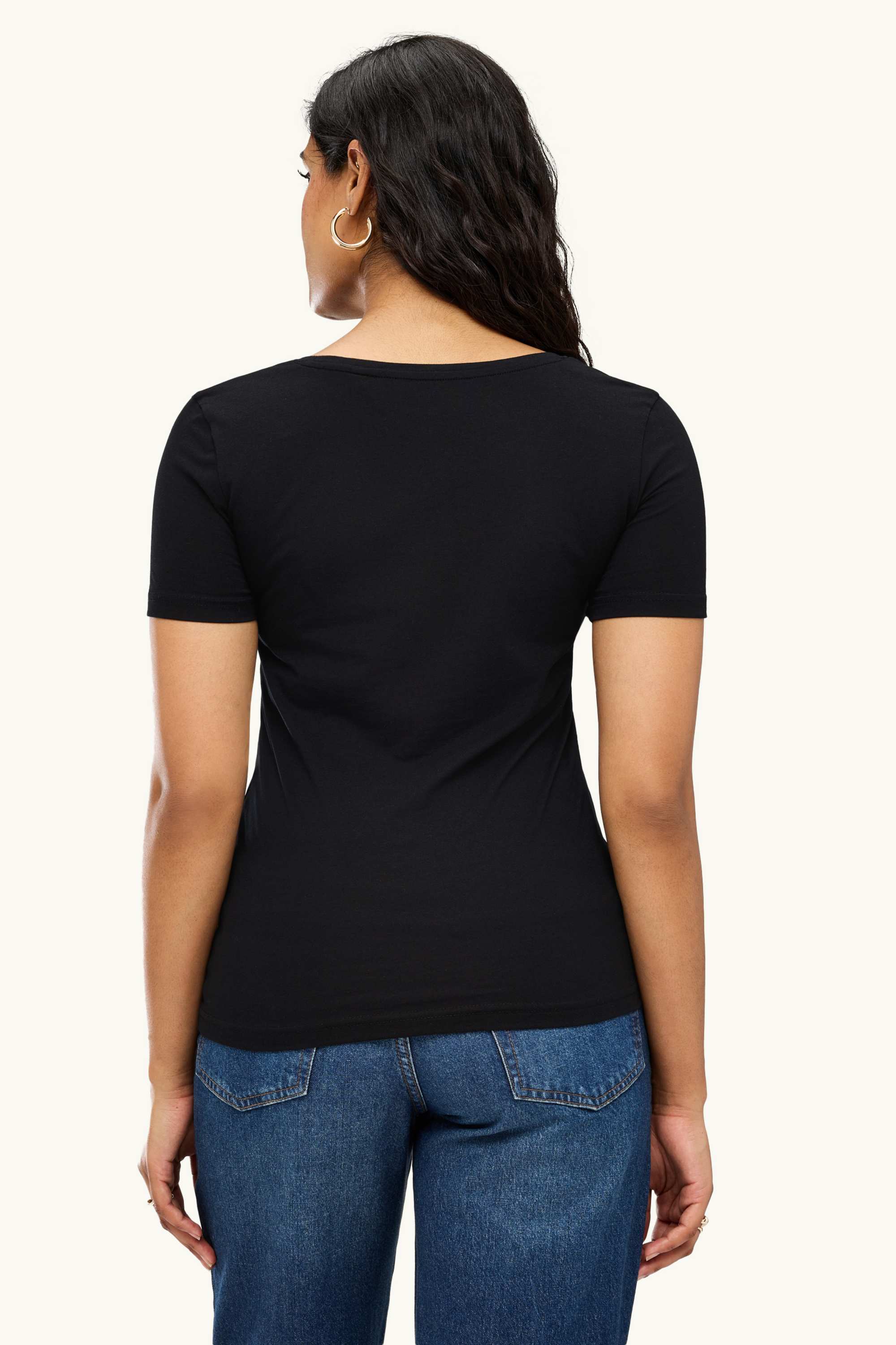 Multipack of 3 - V-neck T-shirt - slim fit black