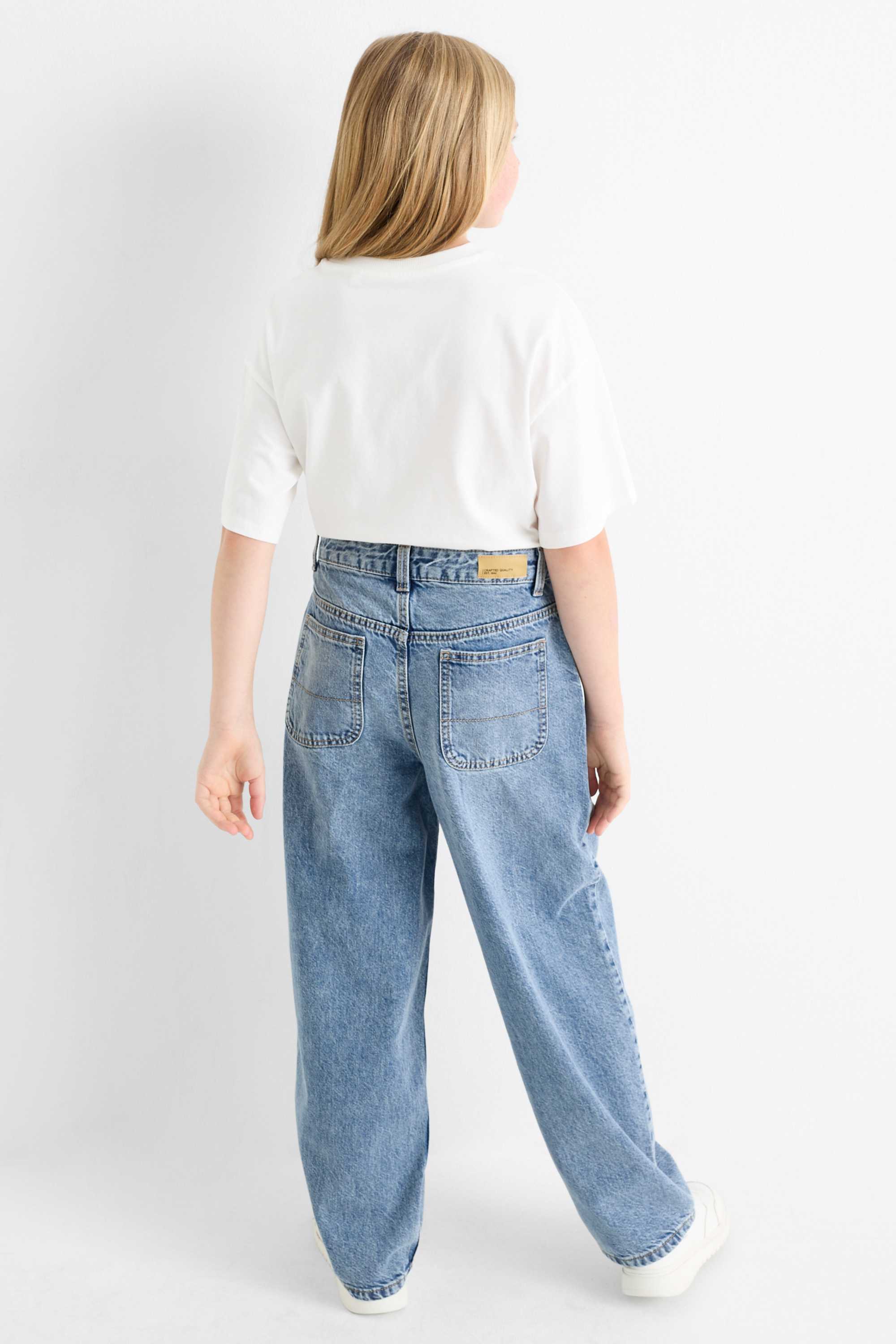 Balloon jeans denim-light blue
