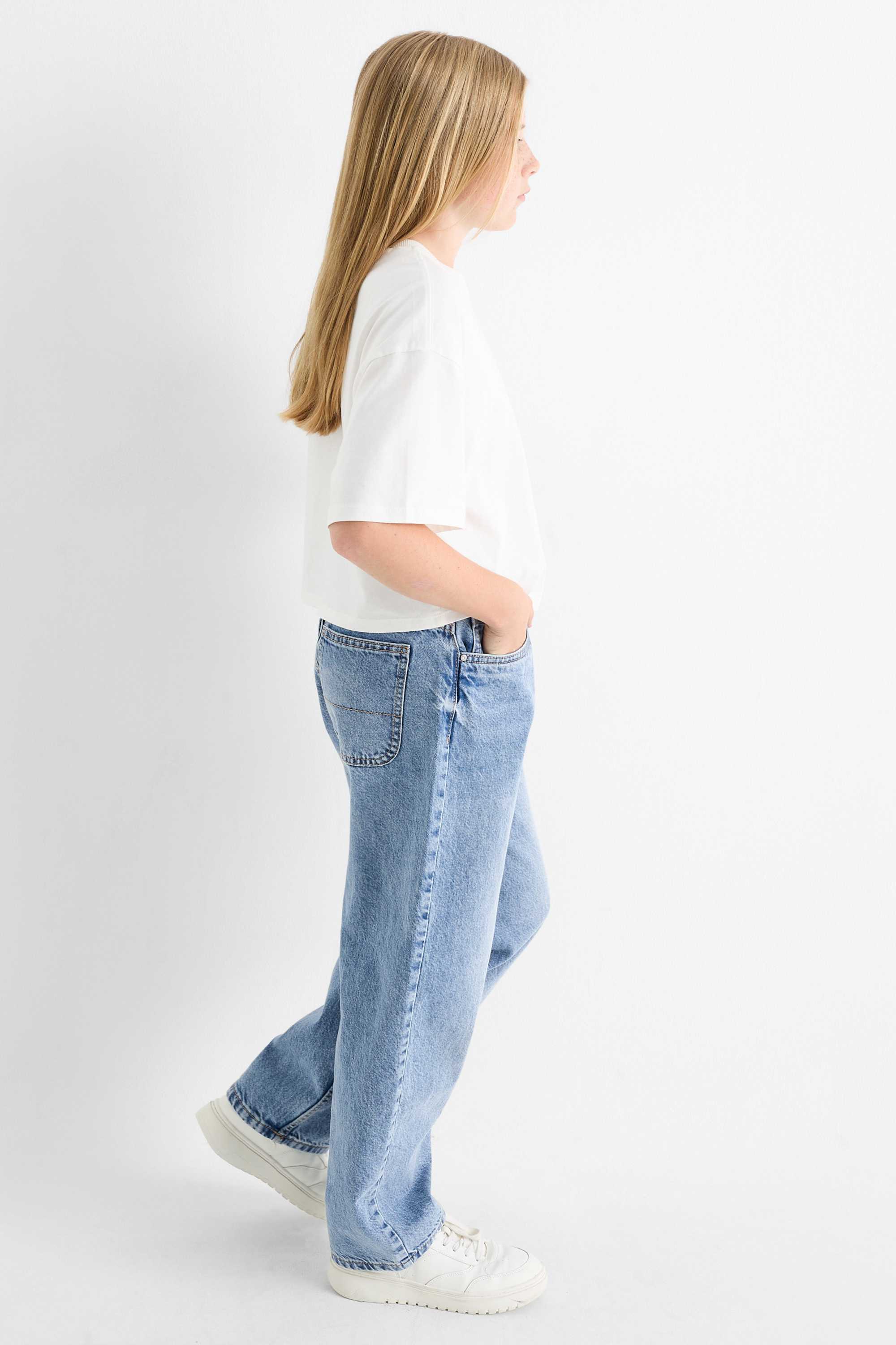 Balloon jeans denim-light blue