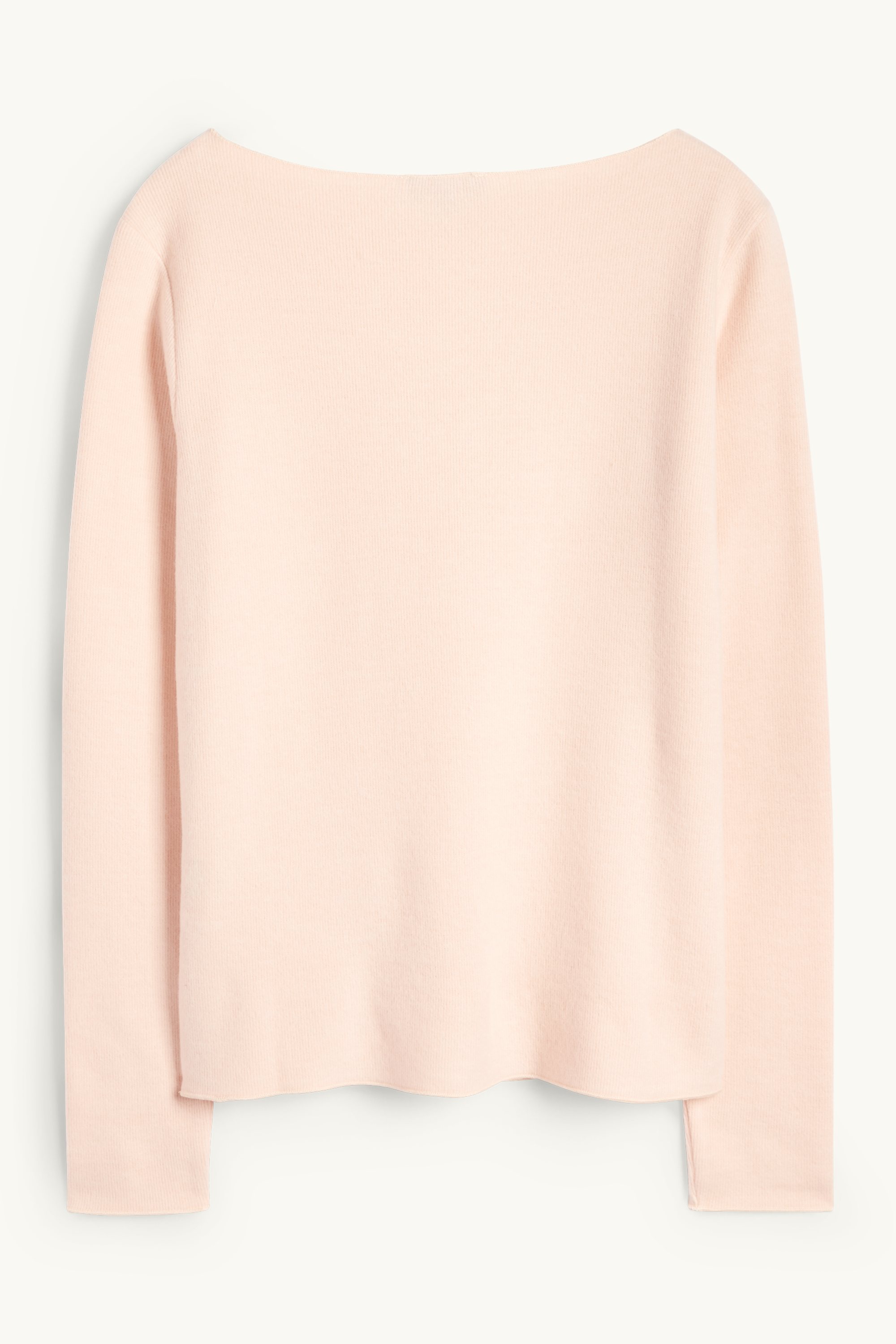Long sleeve top - regular fit - ribbed rose