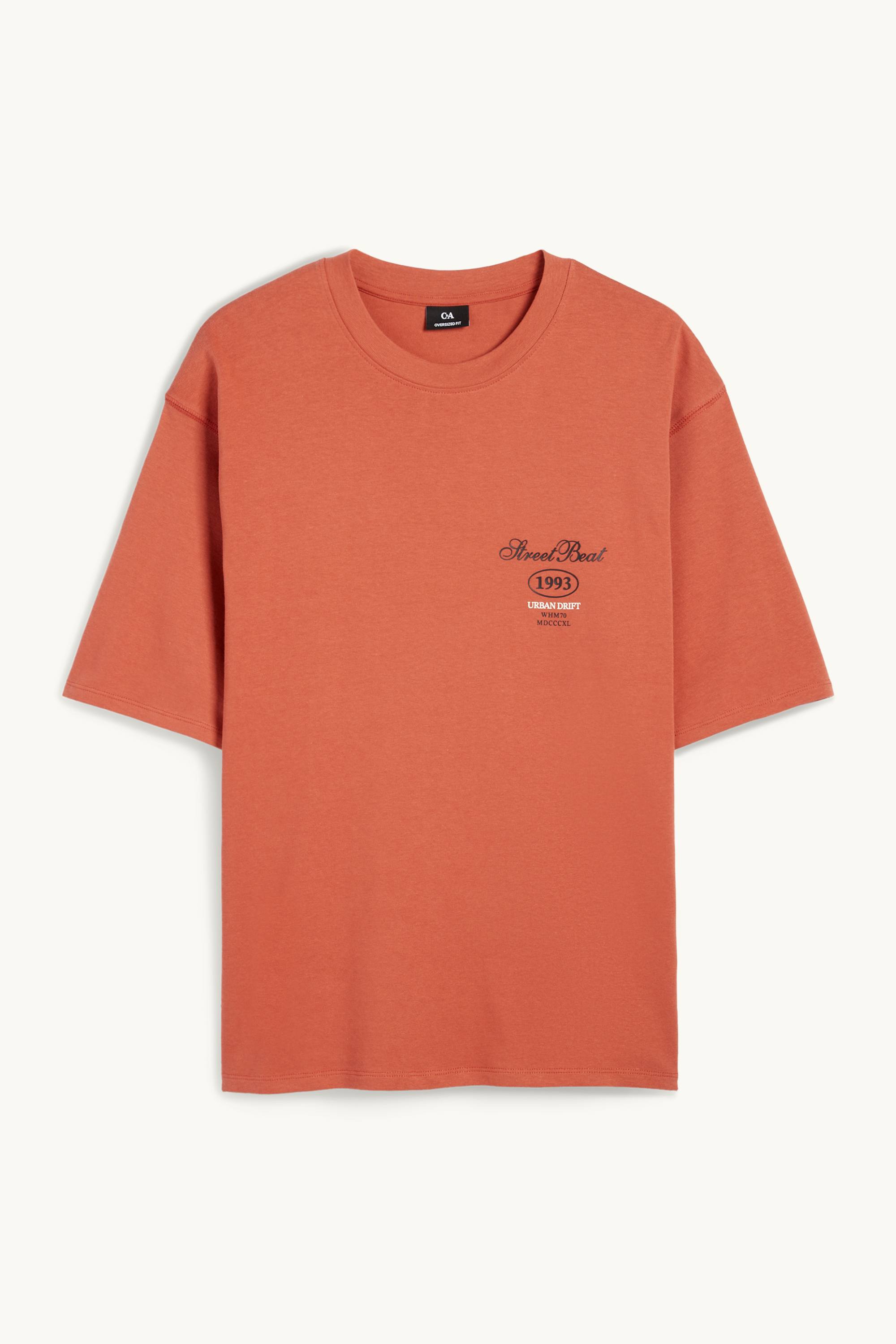T-shirt - oversized terracotta