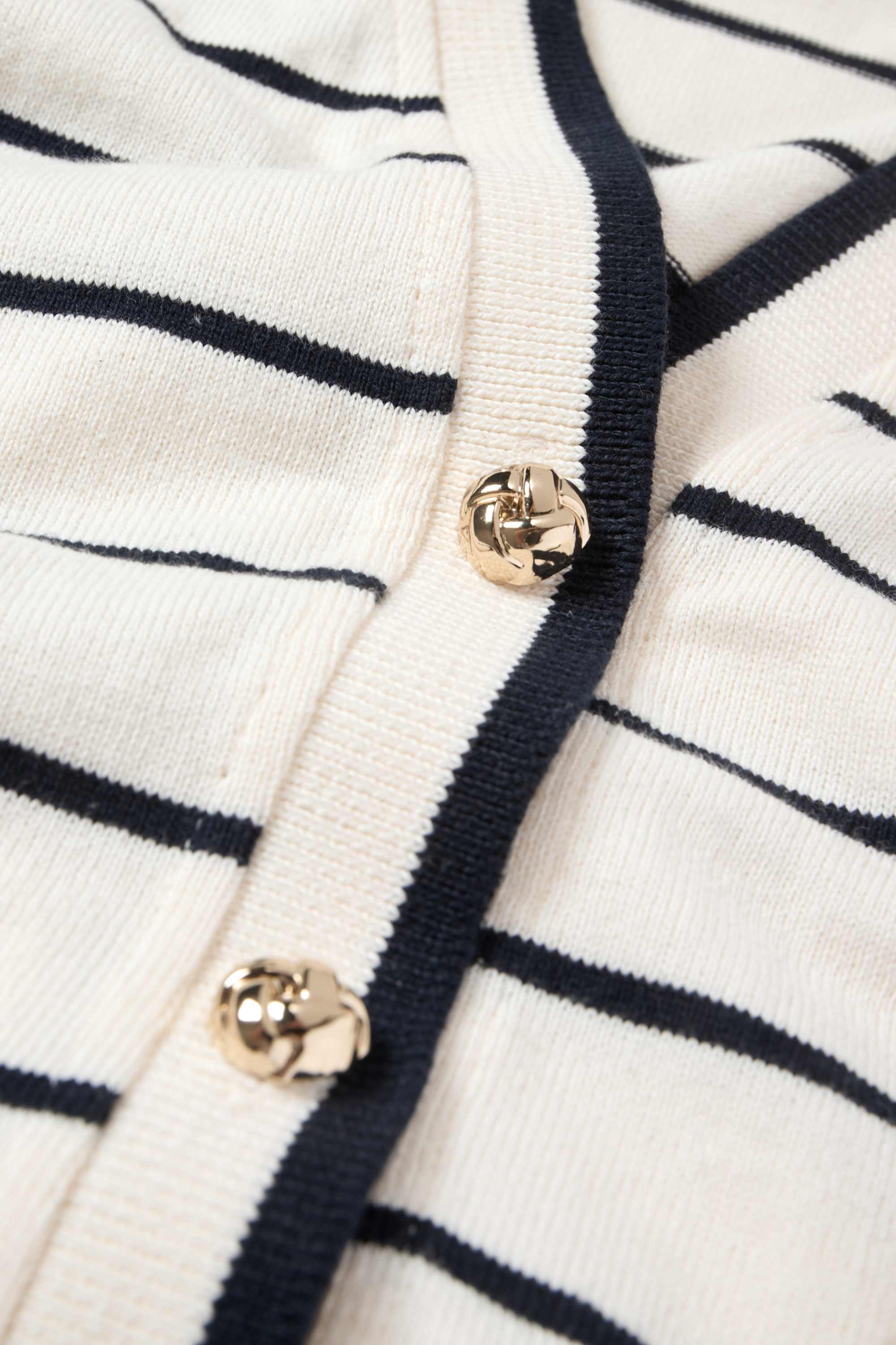 Cardigan - striped cremewhite