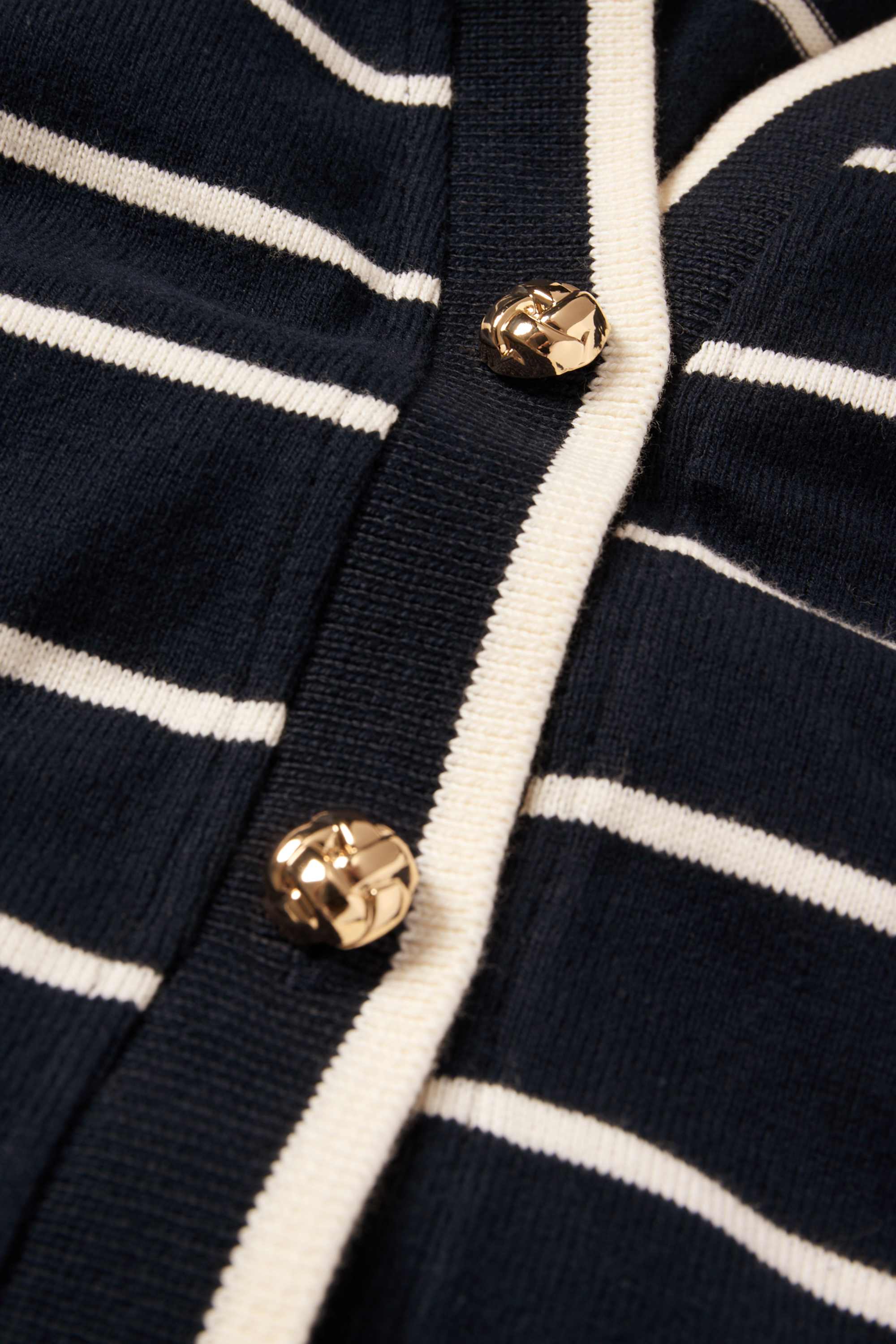 Cardigan - striped dark blue