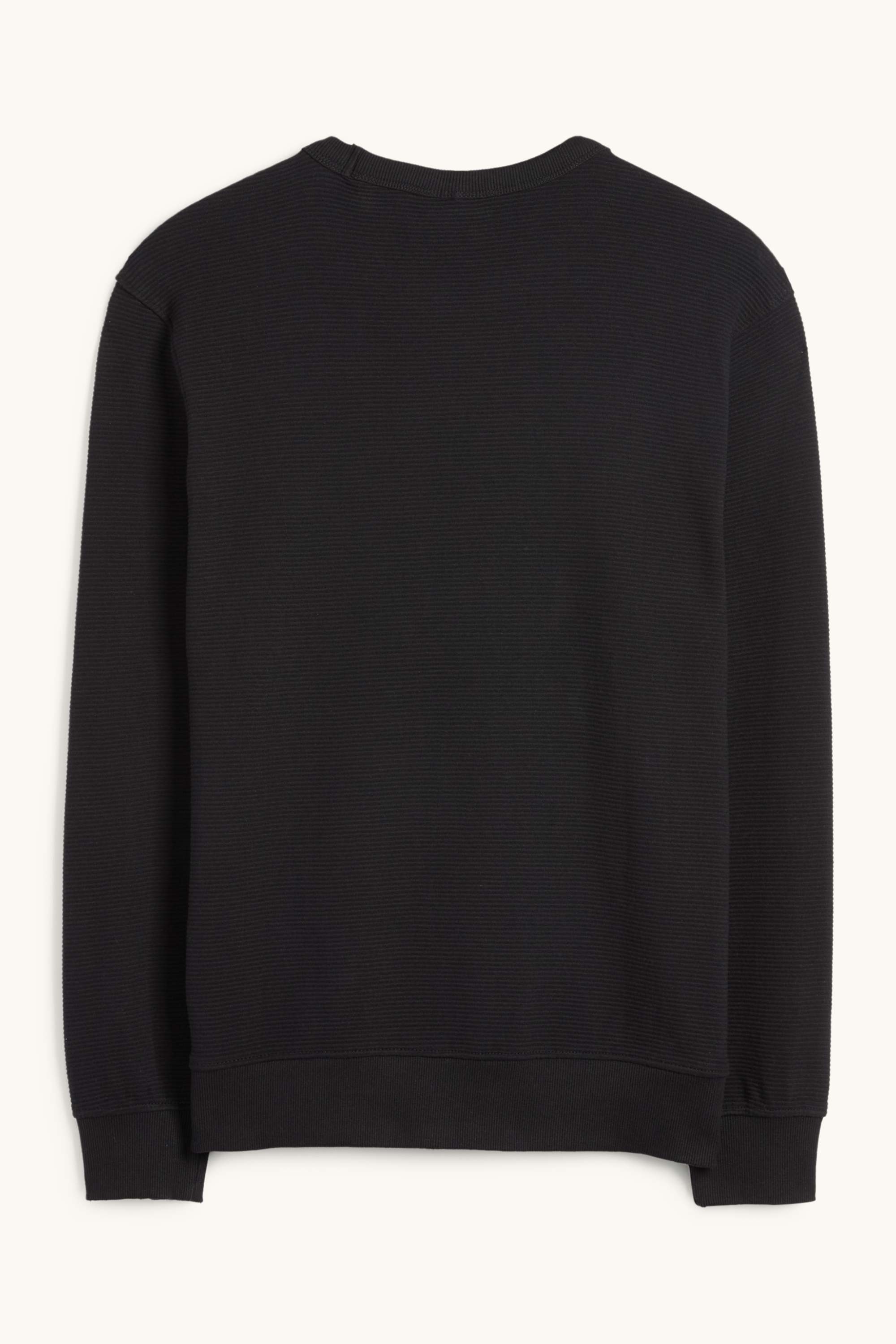 Sweatshirt - ribbed black
