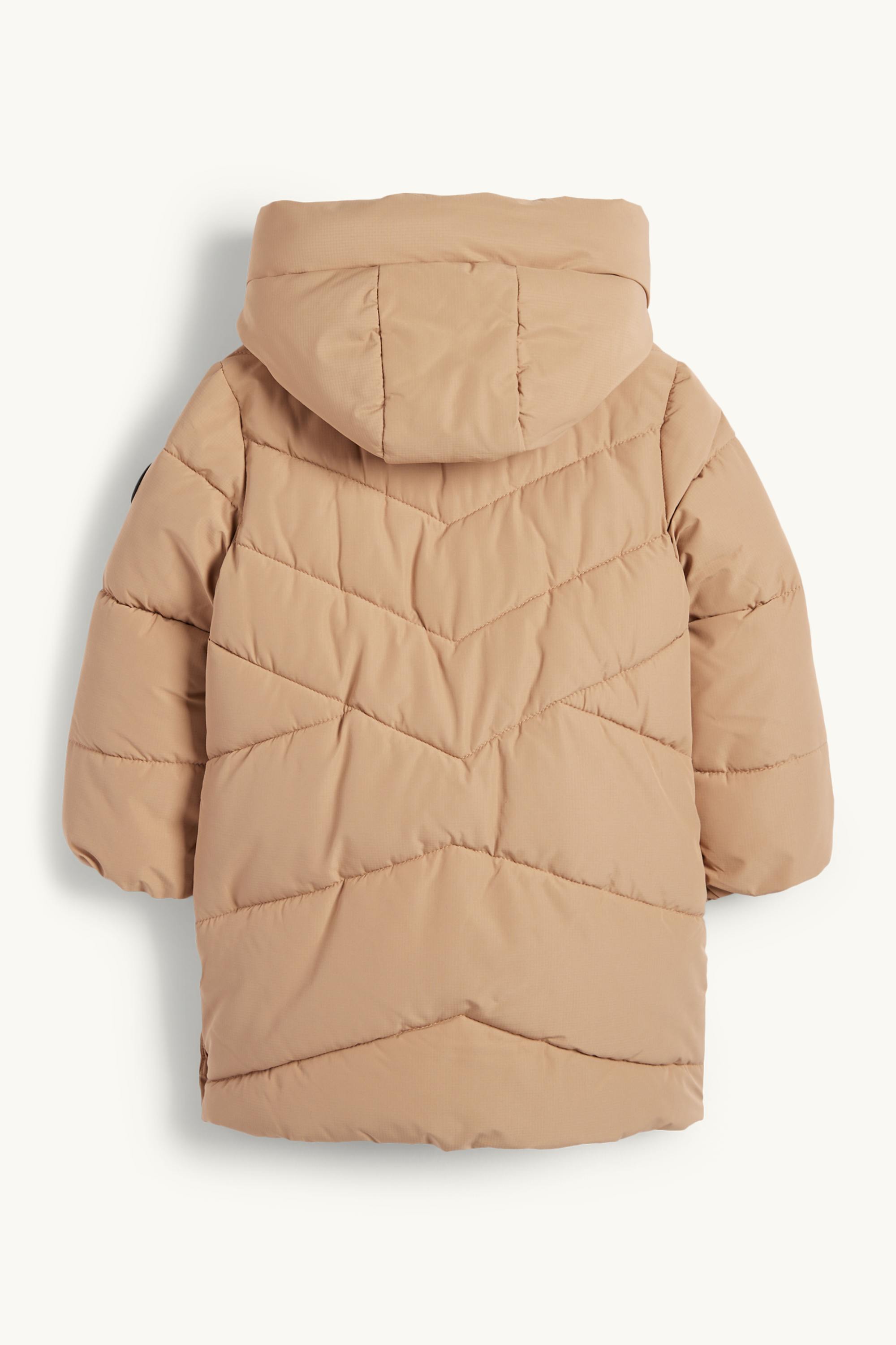 Quilted jacket with hood - water-repellent beige