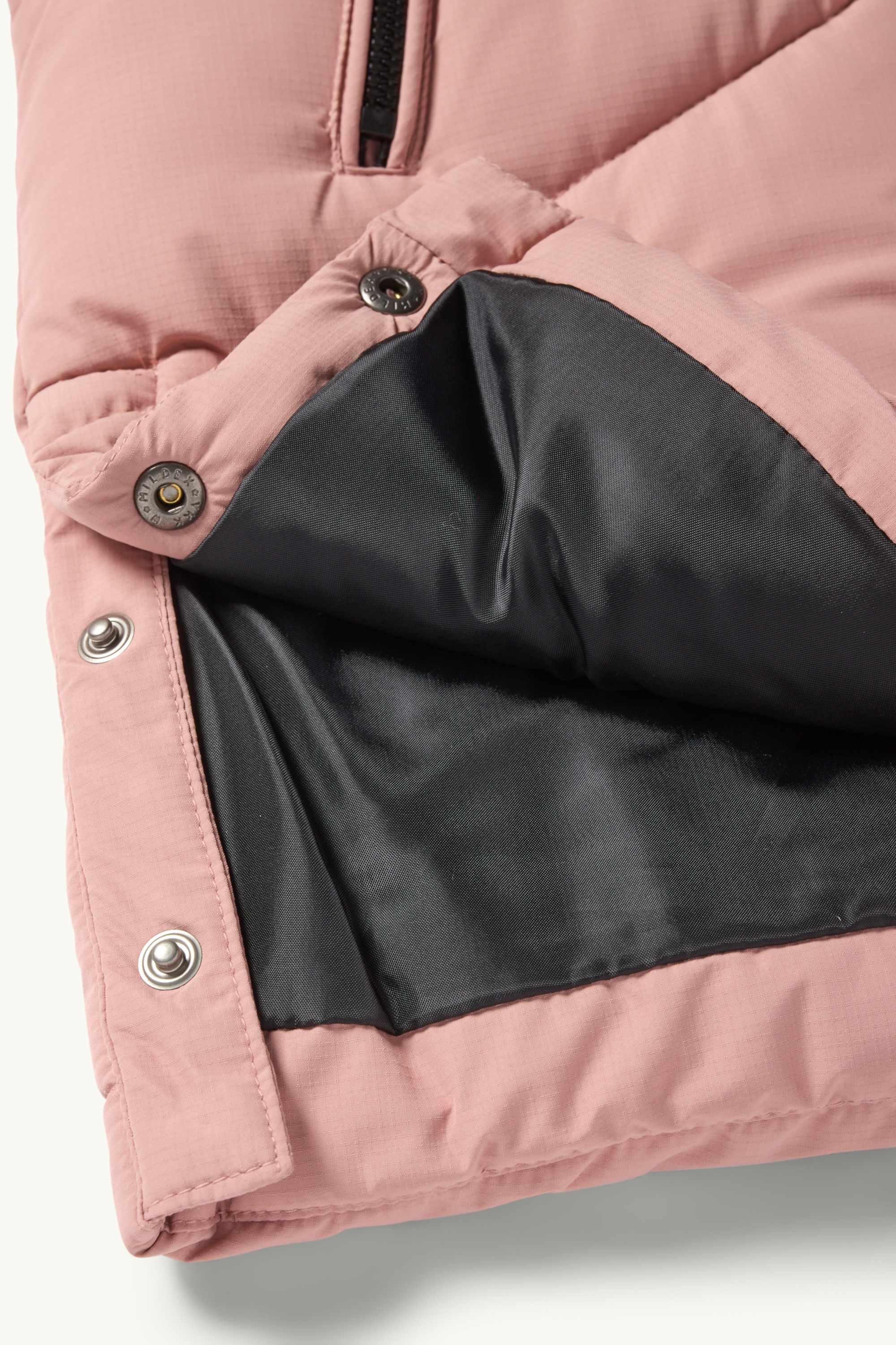 Quilted jacket with hood - water-repellent rose