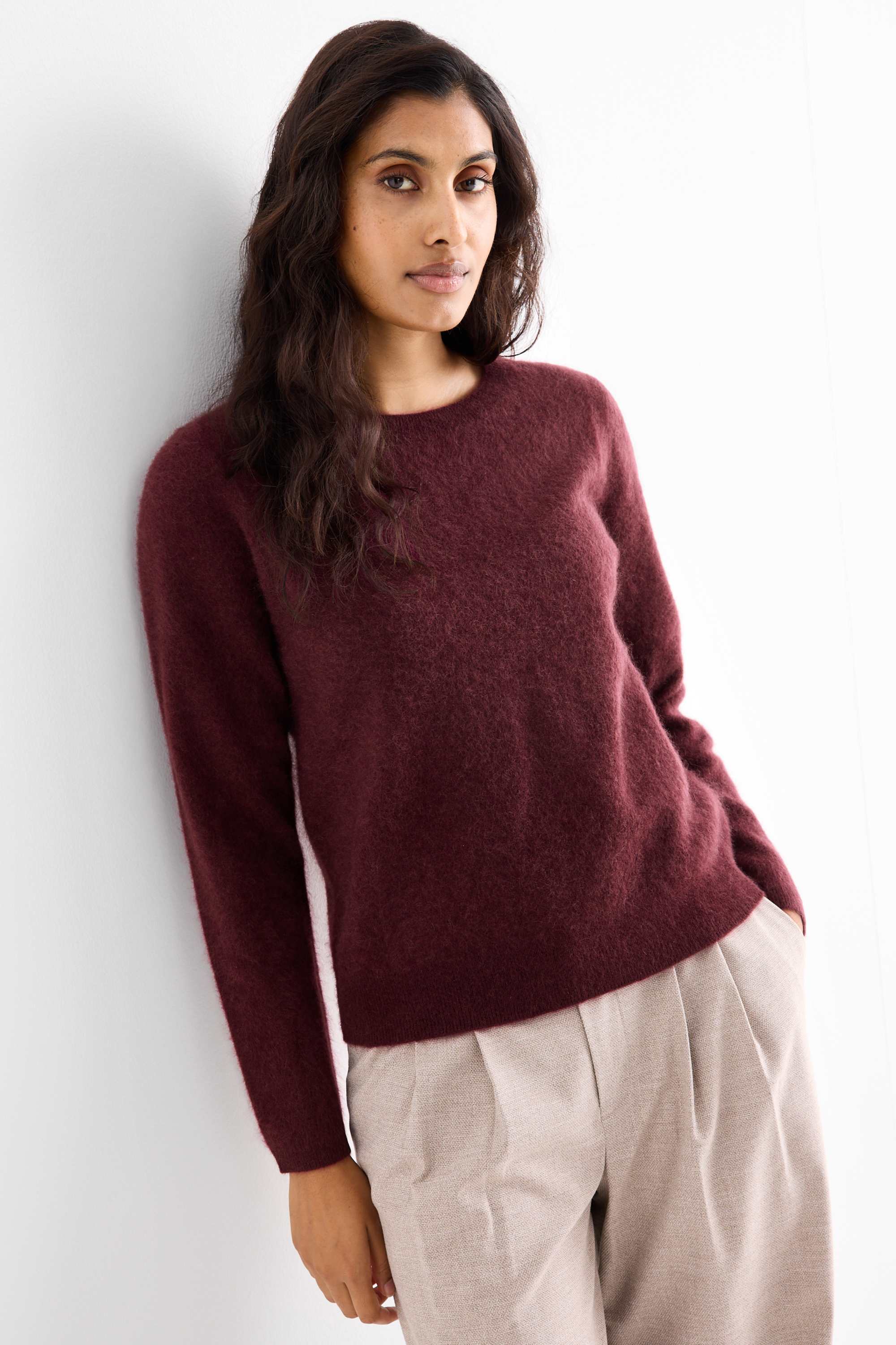 Cashmere jumper bordeaux