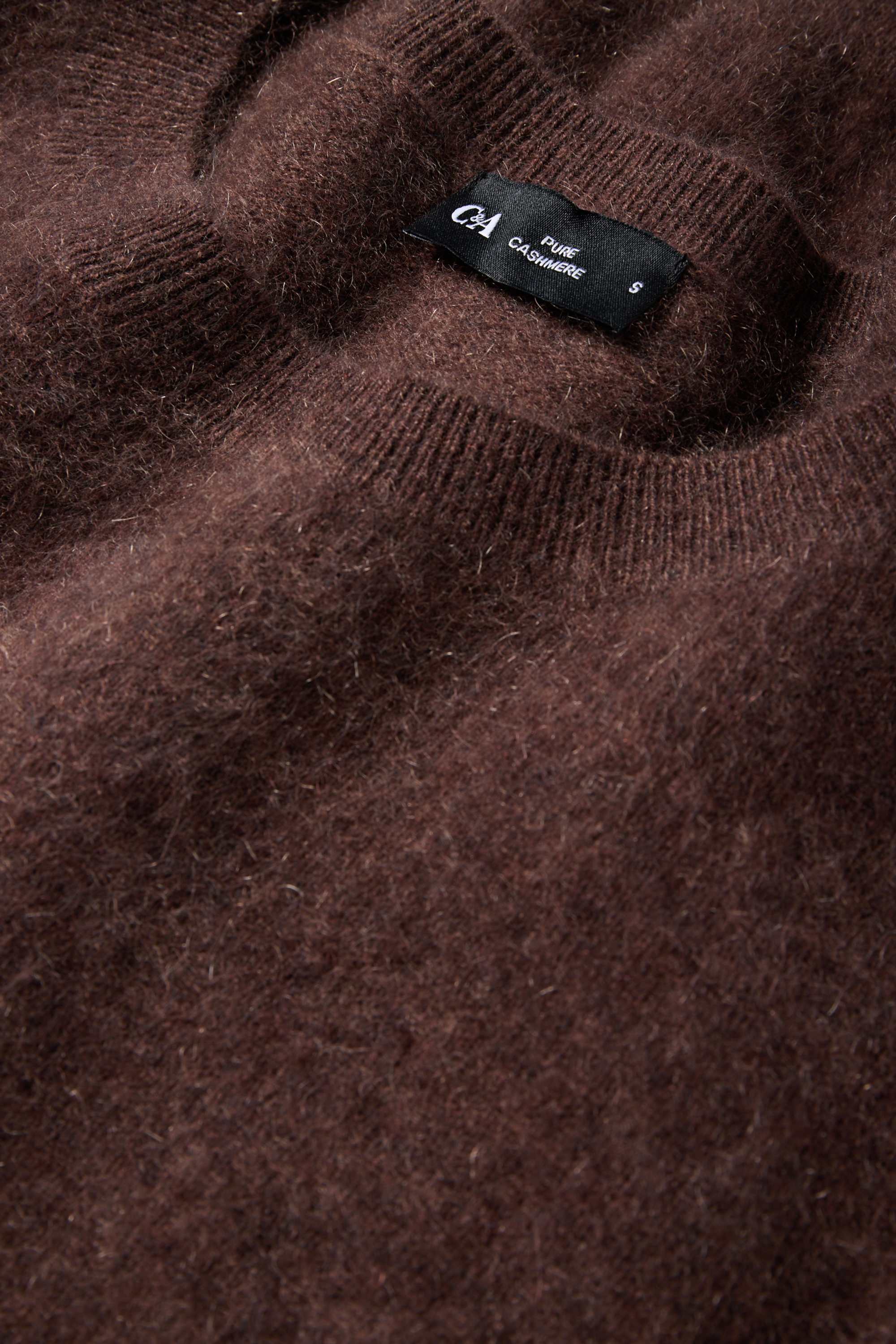 Cashmere jumper dark brown