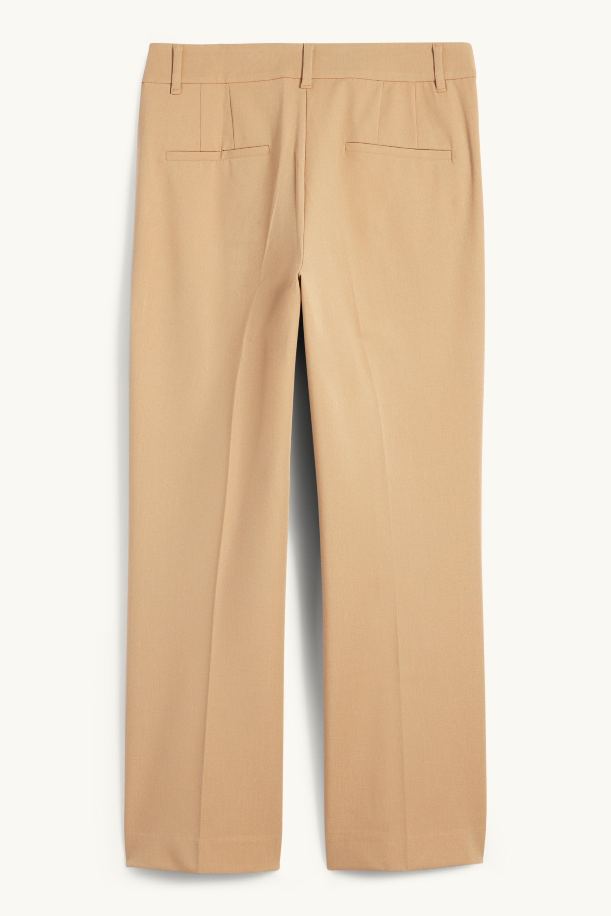 Cloth trousers - mid-rise waist - straight fit beige