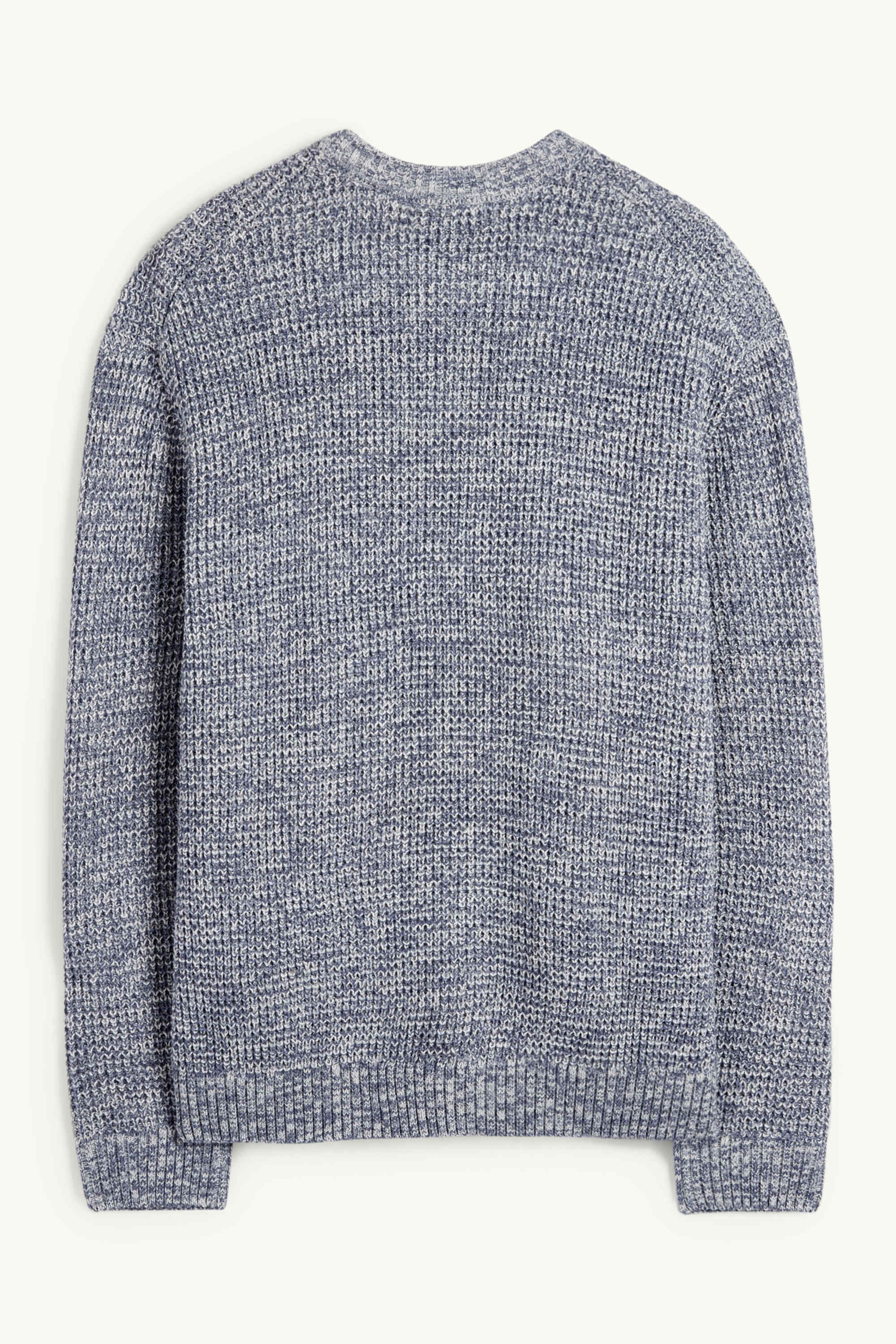 Jumper - textured dark blue-melange