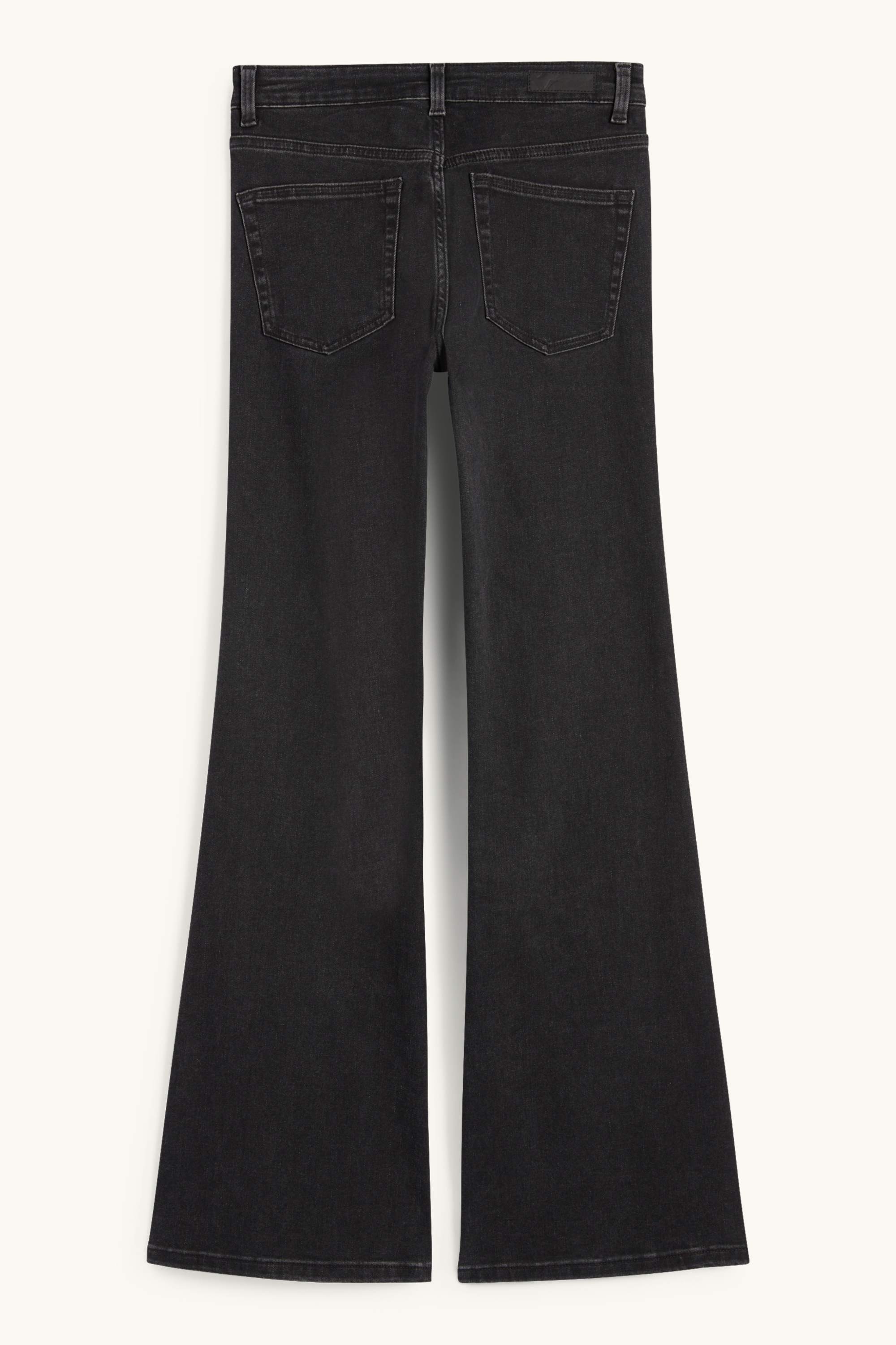 Flared jeans - mid-rise waist - LYCRA® denim-dark gray