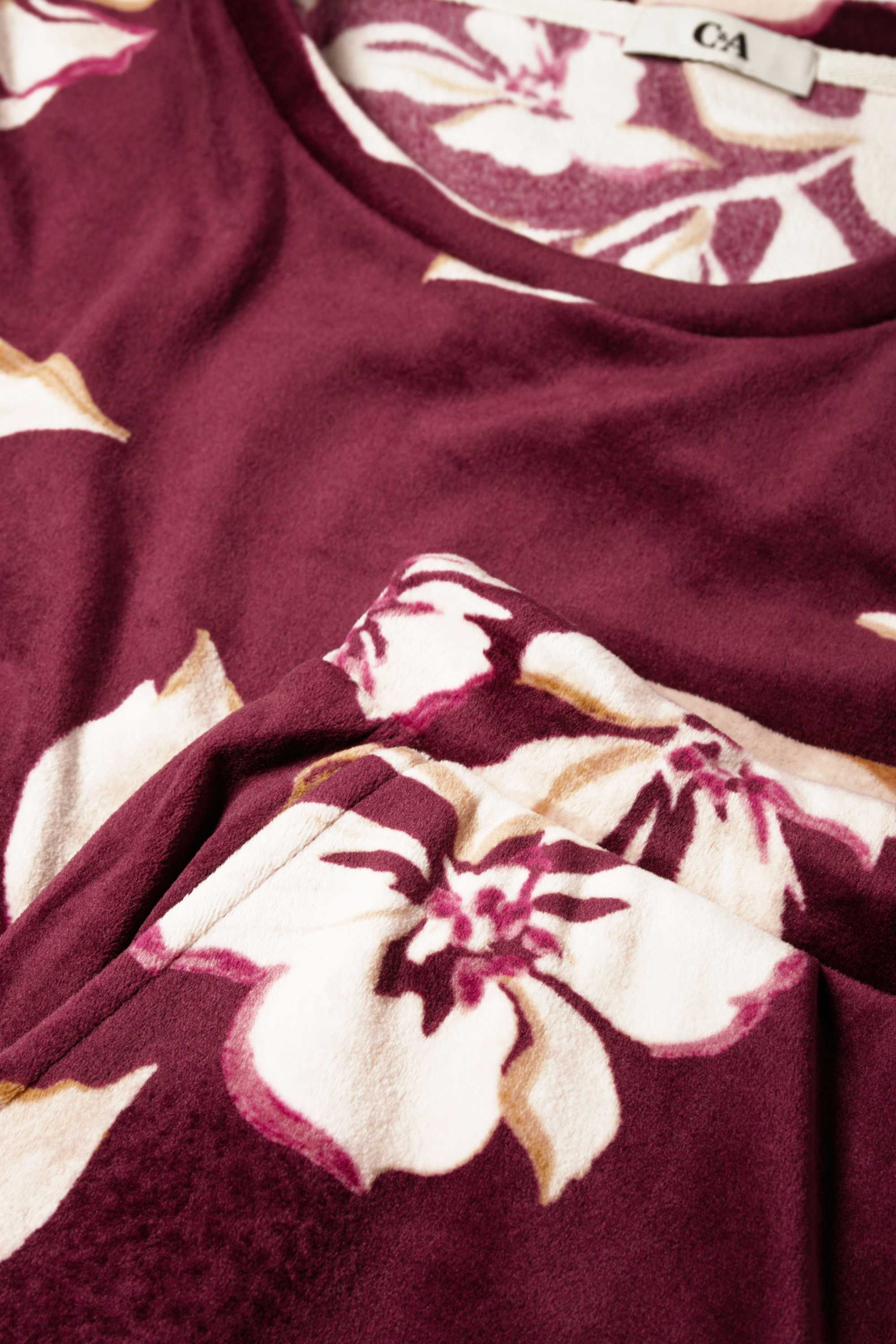 Winter pyjamas - floral purple