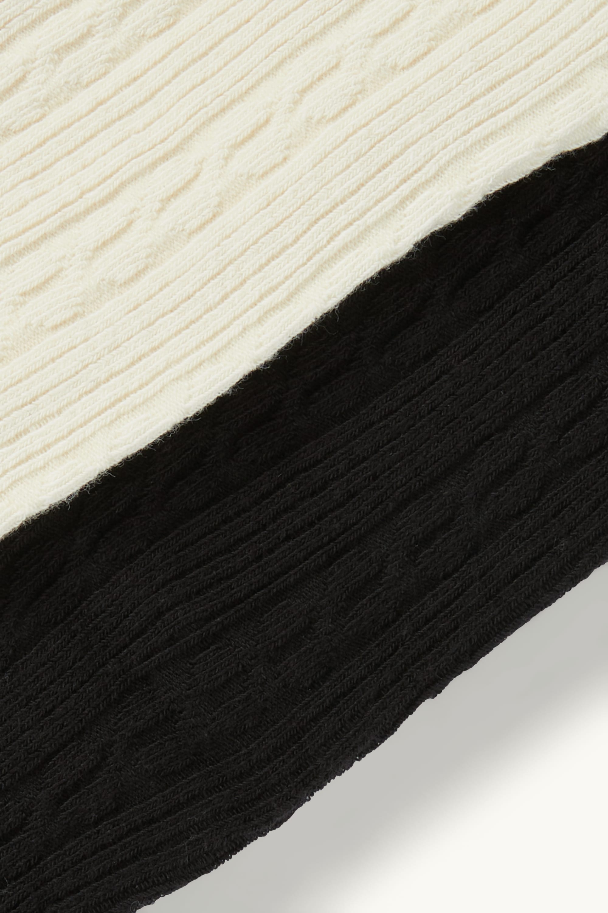 Multipack of 2 - tights - cable knit pattern black / white