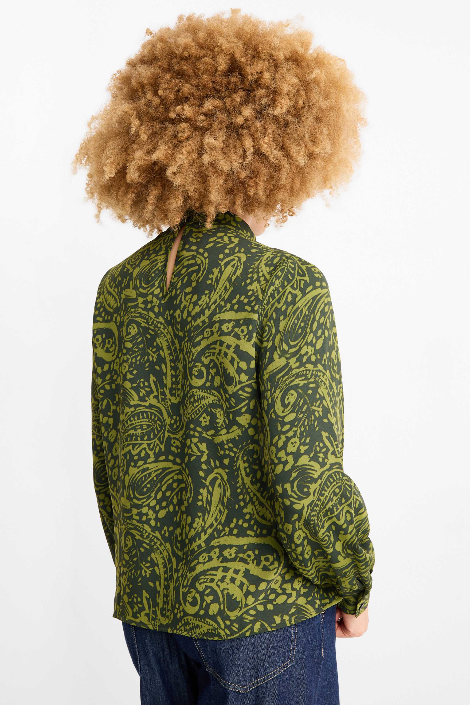 Blouse - patterned green