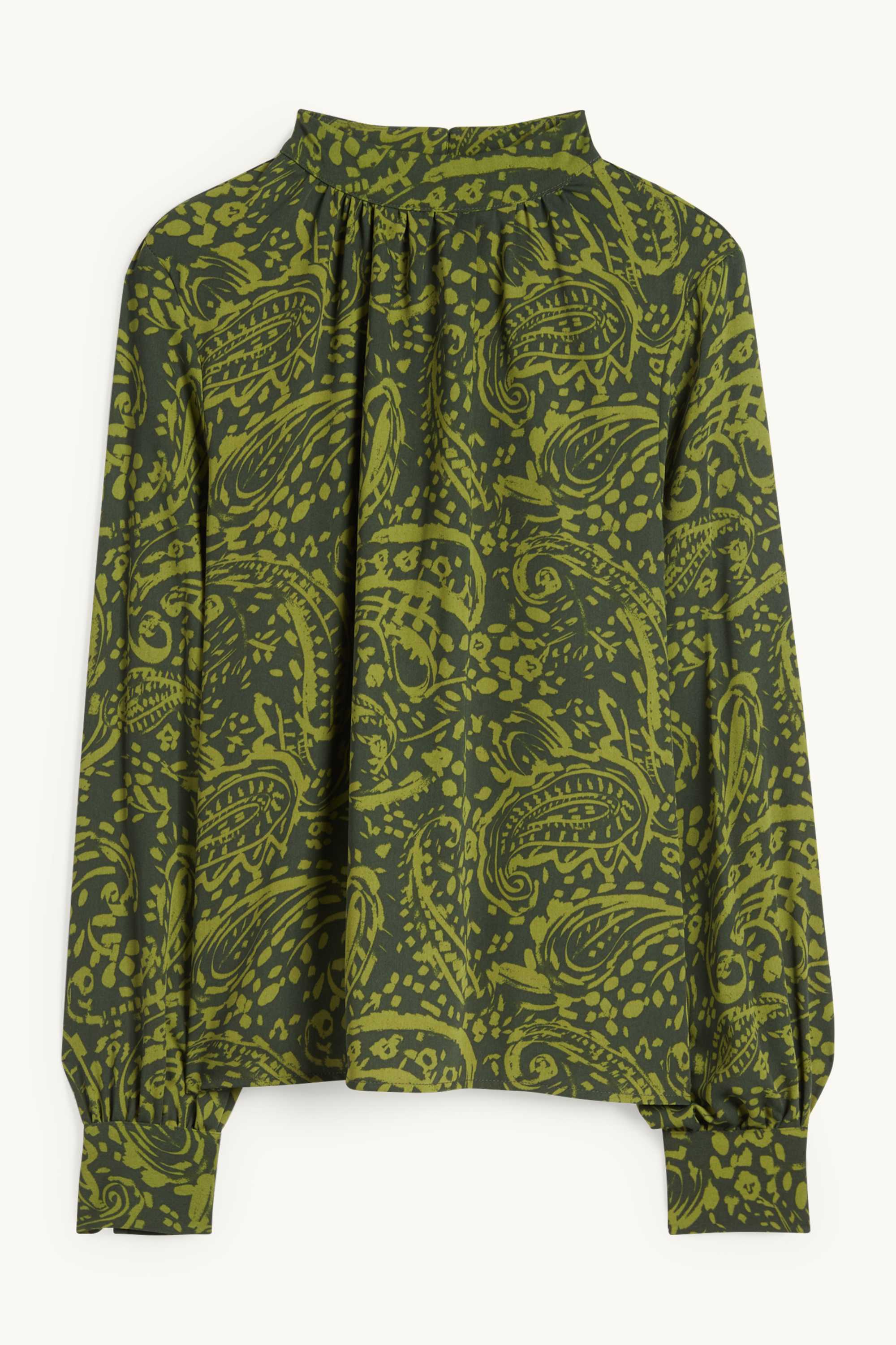 Blouse - patterned green