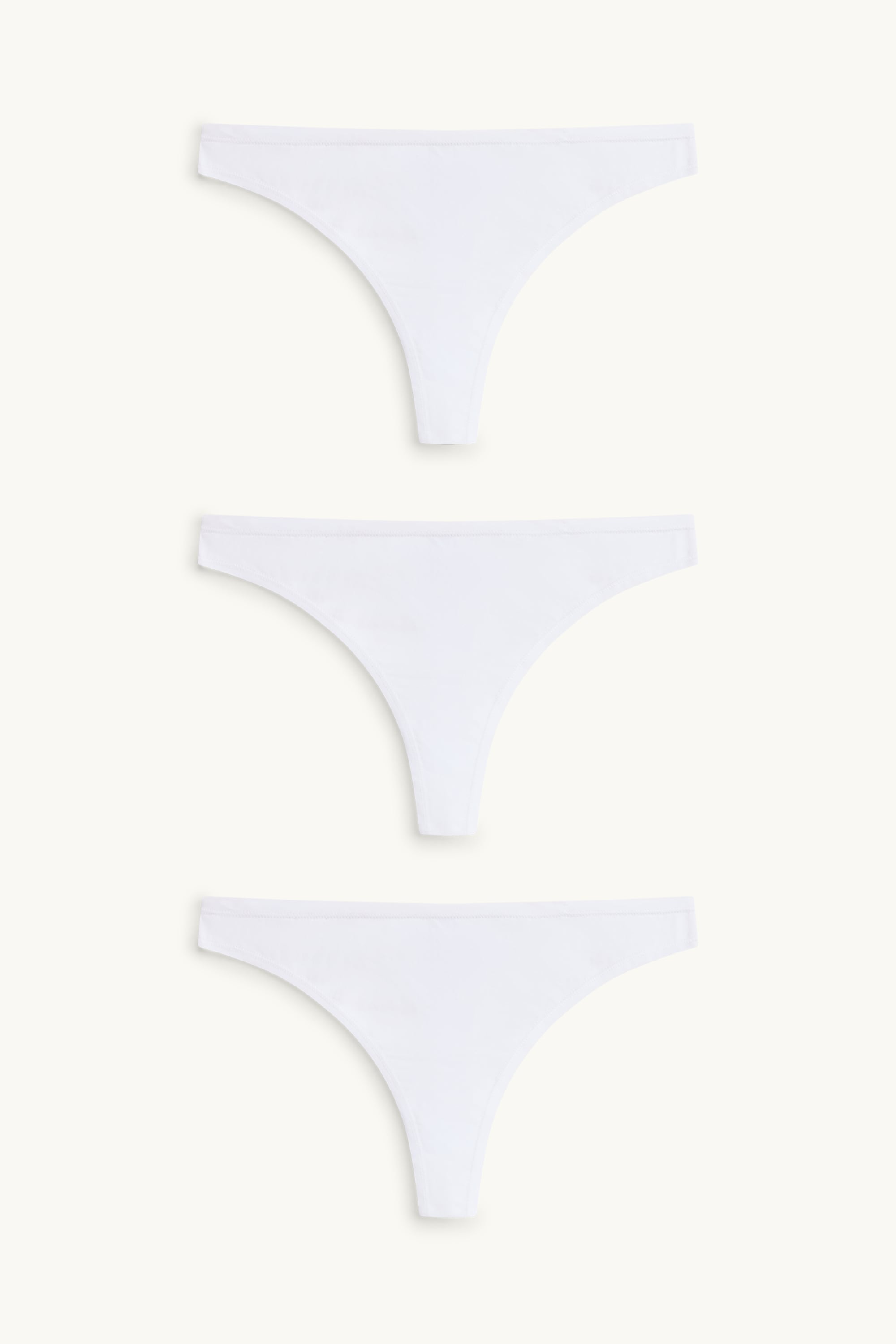 Multipack of 3 - thong white