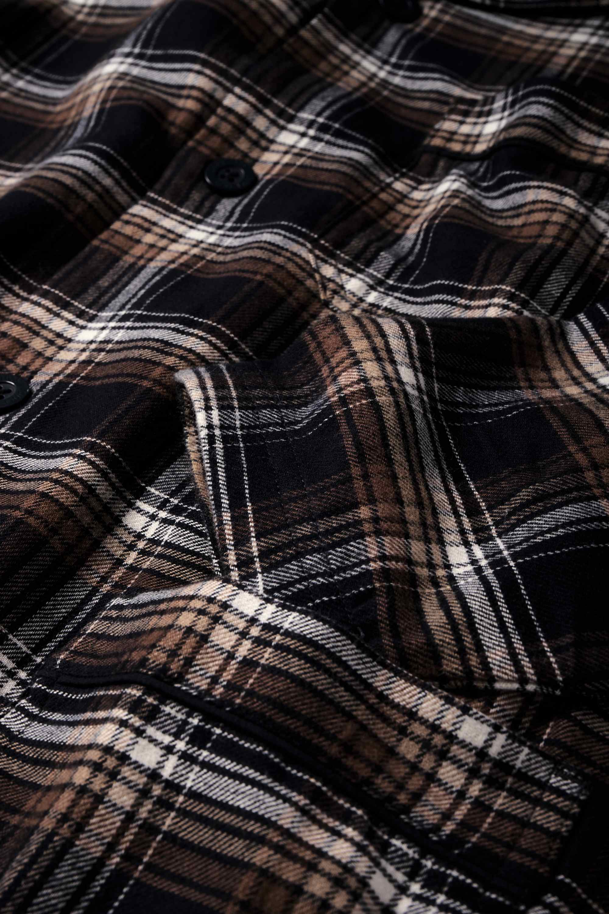 Flannel pyjamas - check dark blue
