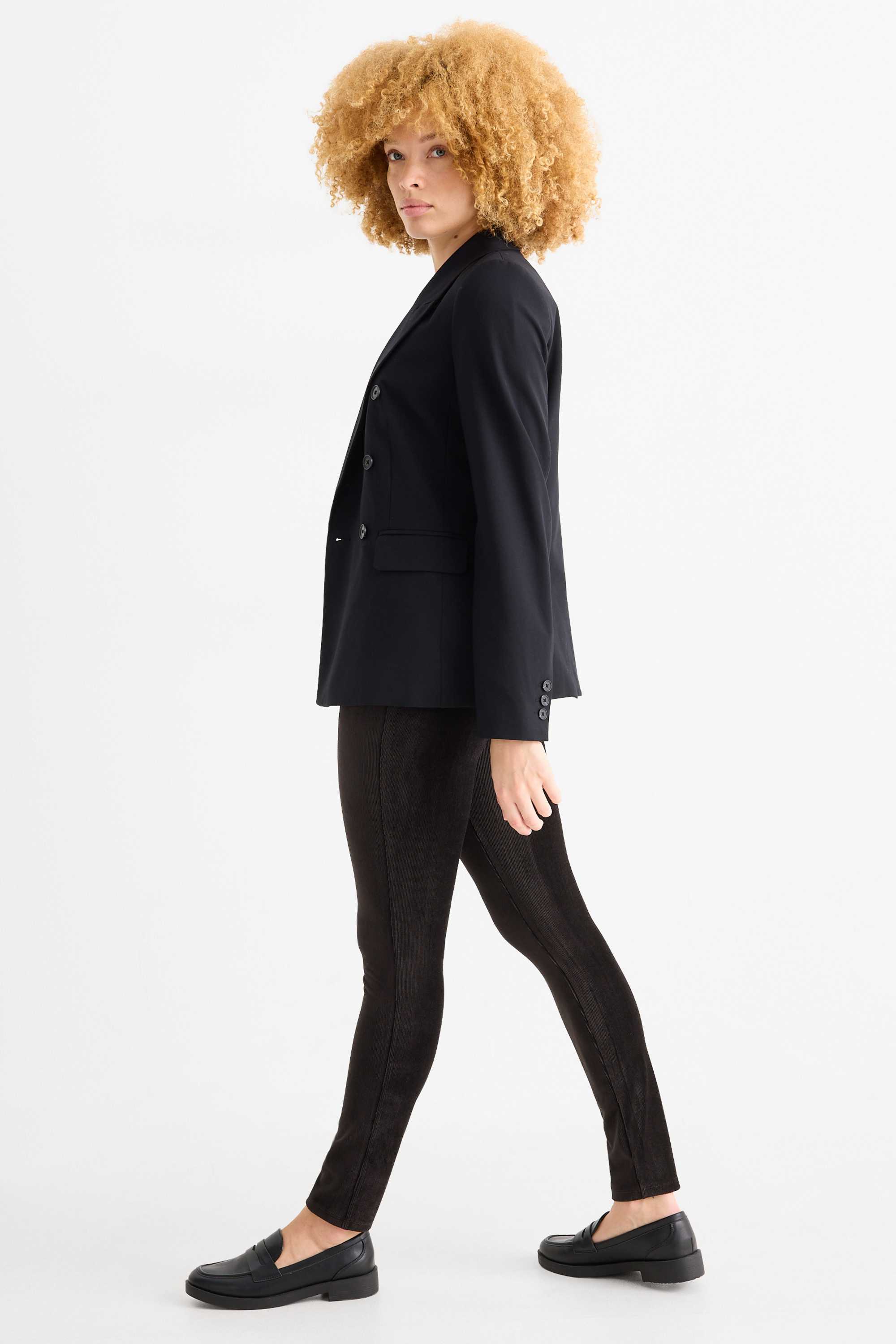 Corduroy leggings black