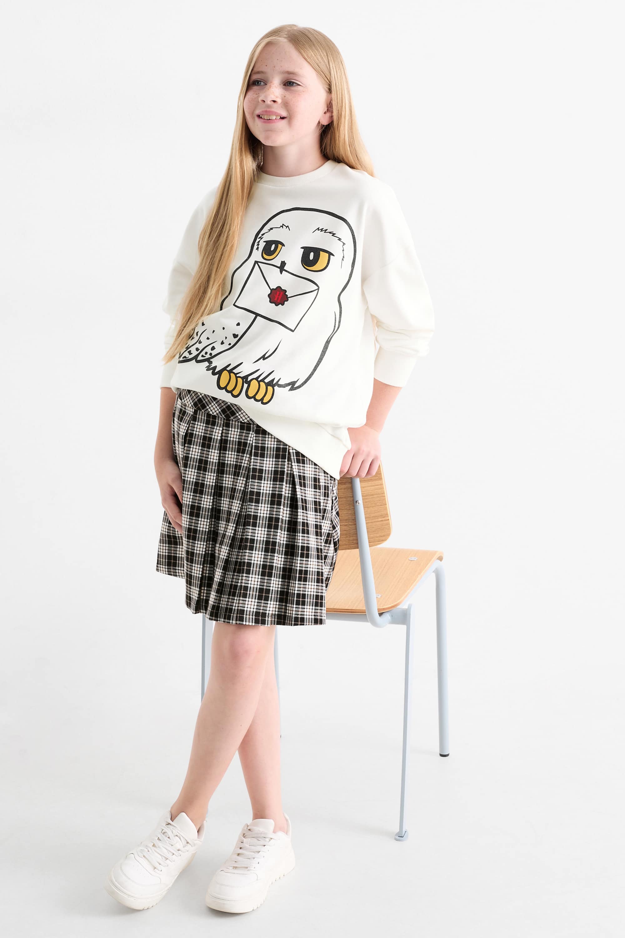 Harry Potter - set - sweatshirt and skirt - 2 piece white