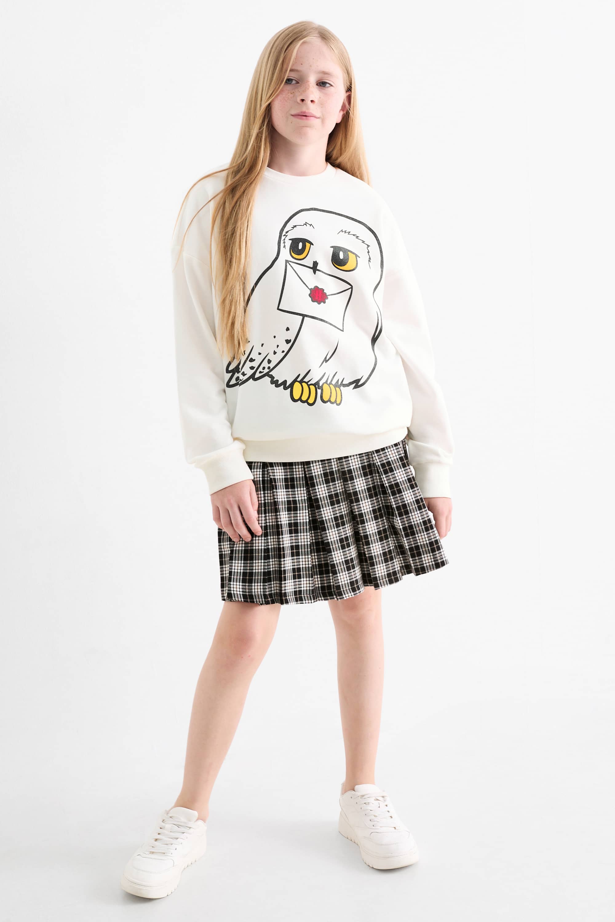 Harry Potter - set - sweatshirt and skirt - 2 piece white