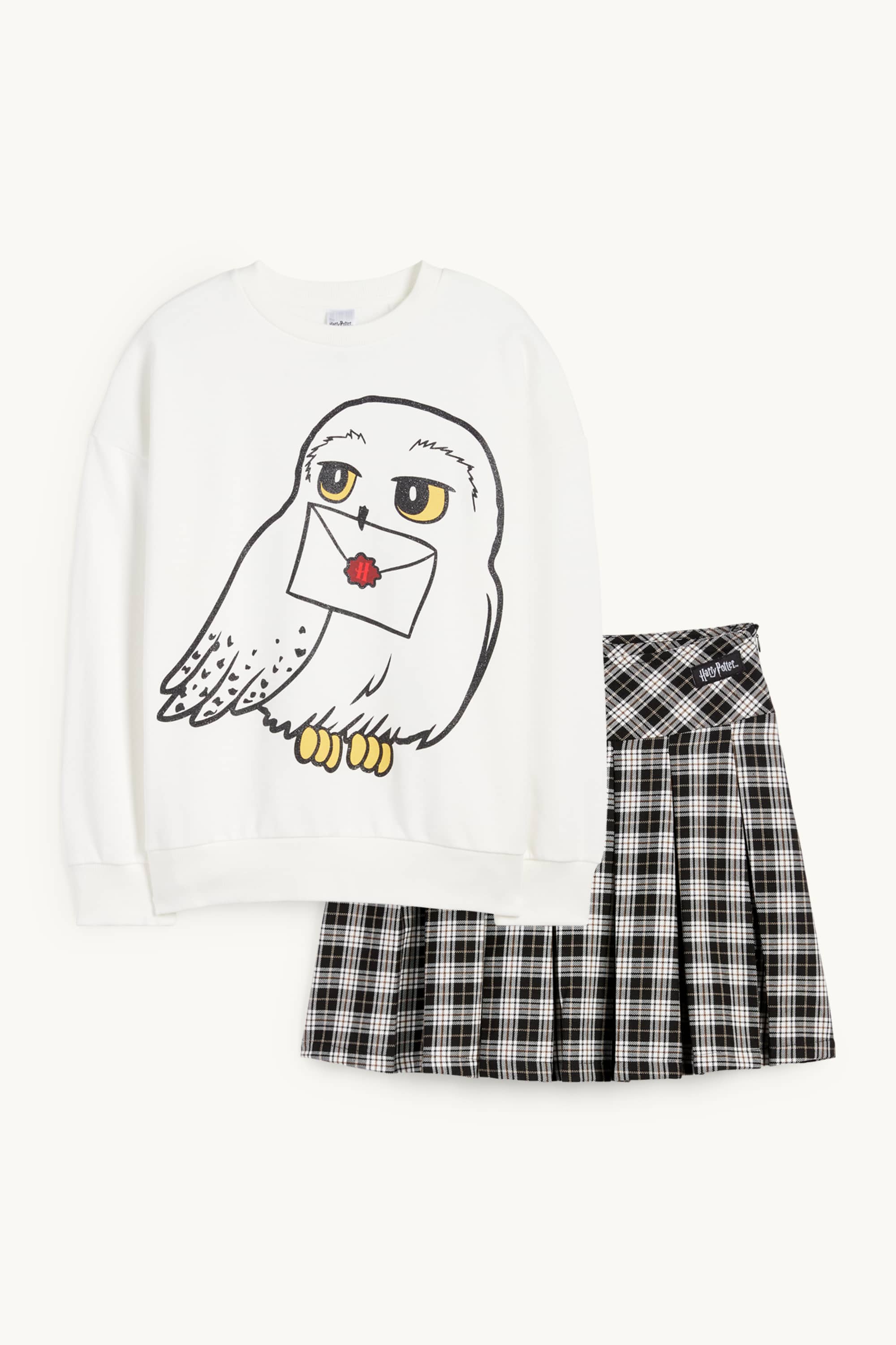 Harry Potter - set - sweatshirt and skirt - 2 piece white