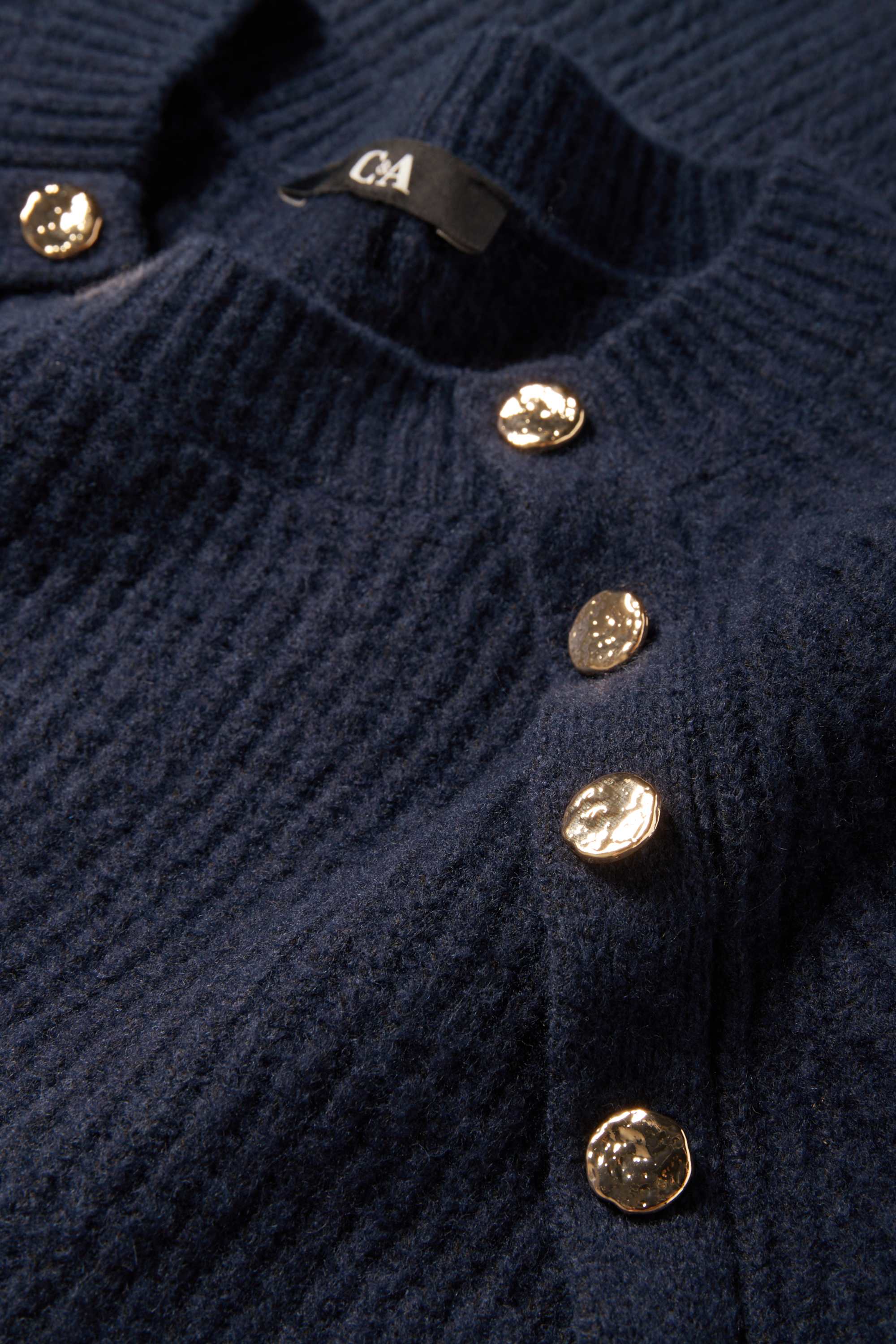 Jumper - ribbed dark blue