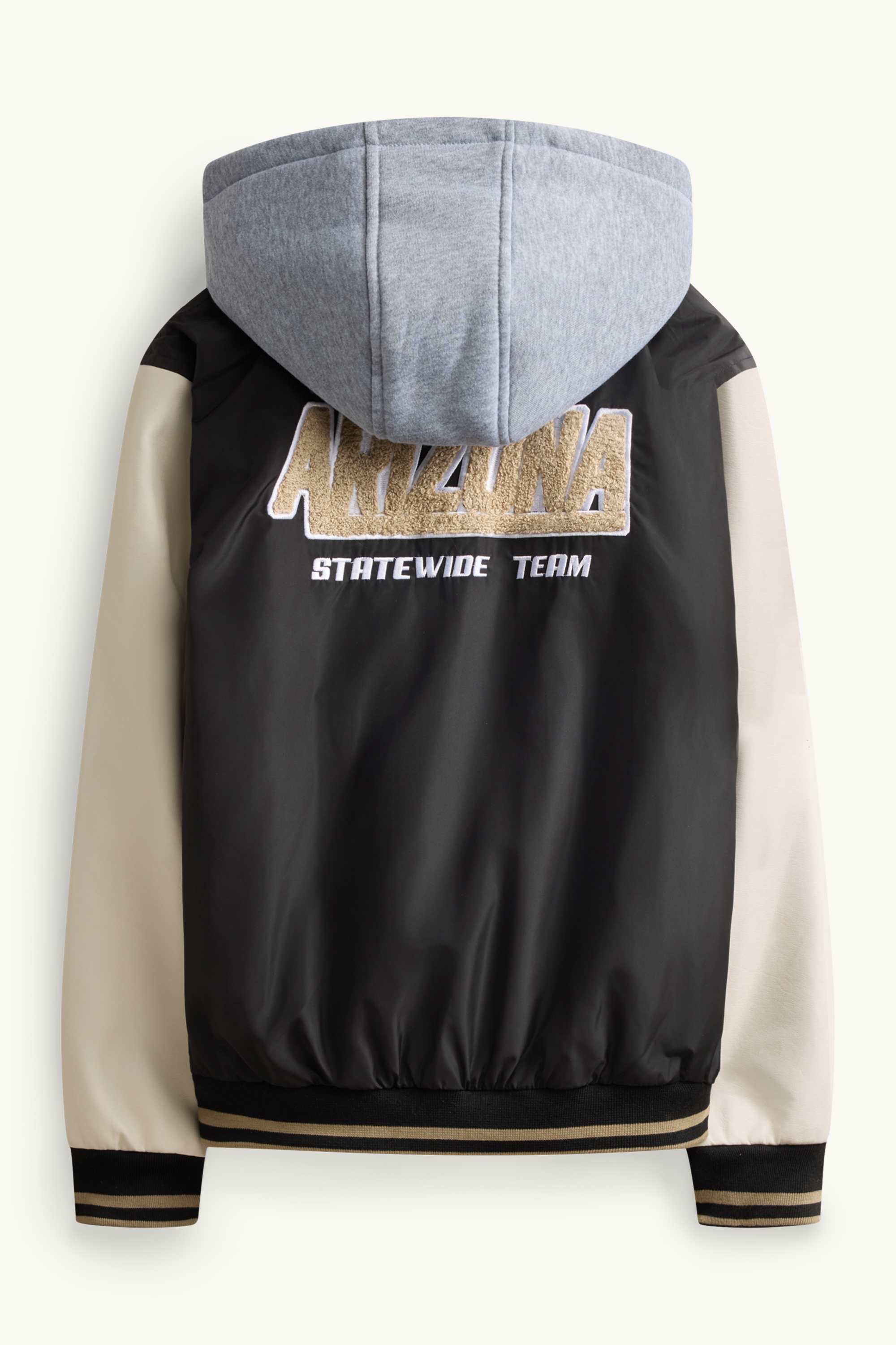 Football - varsity jacket with hood black
