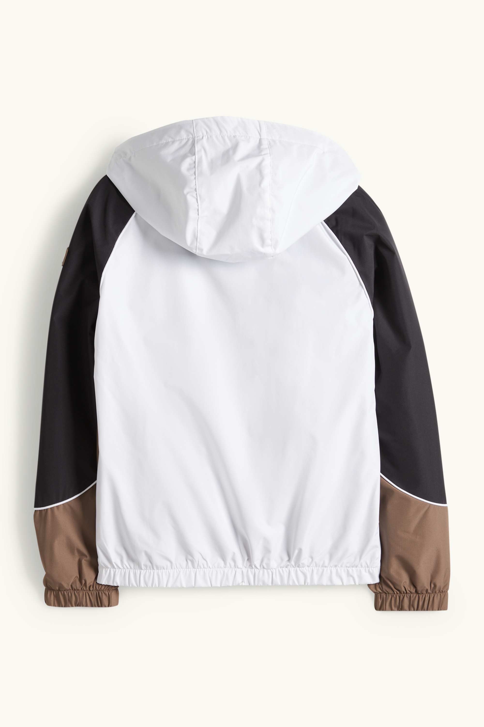Jacket with hood brown / cremewhite