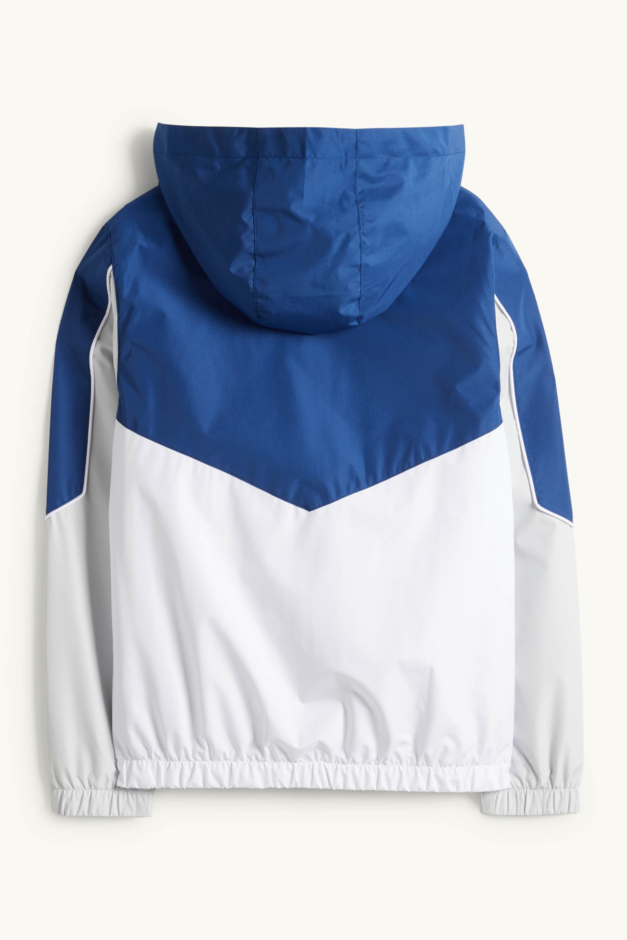 Jacket with hood - water-repellent dark blue / white