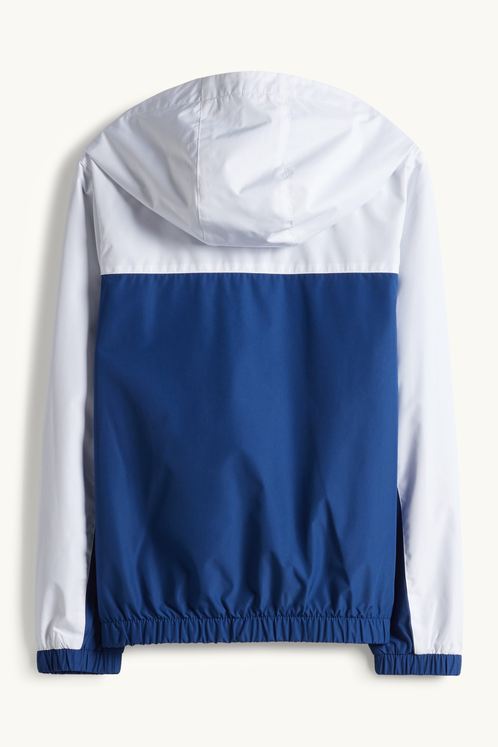 Jacket with hood - water-repellent white / blue