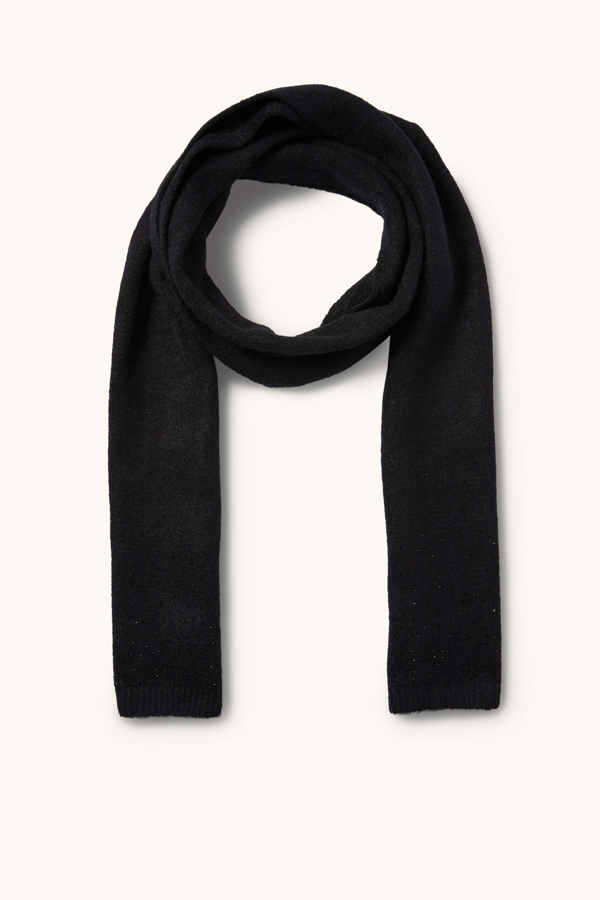 Scarf with rhinestones black