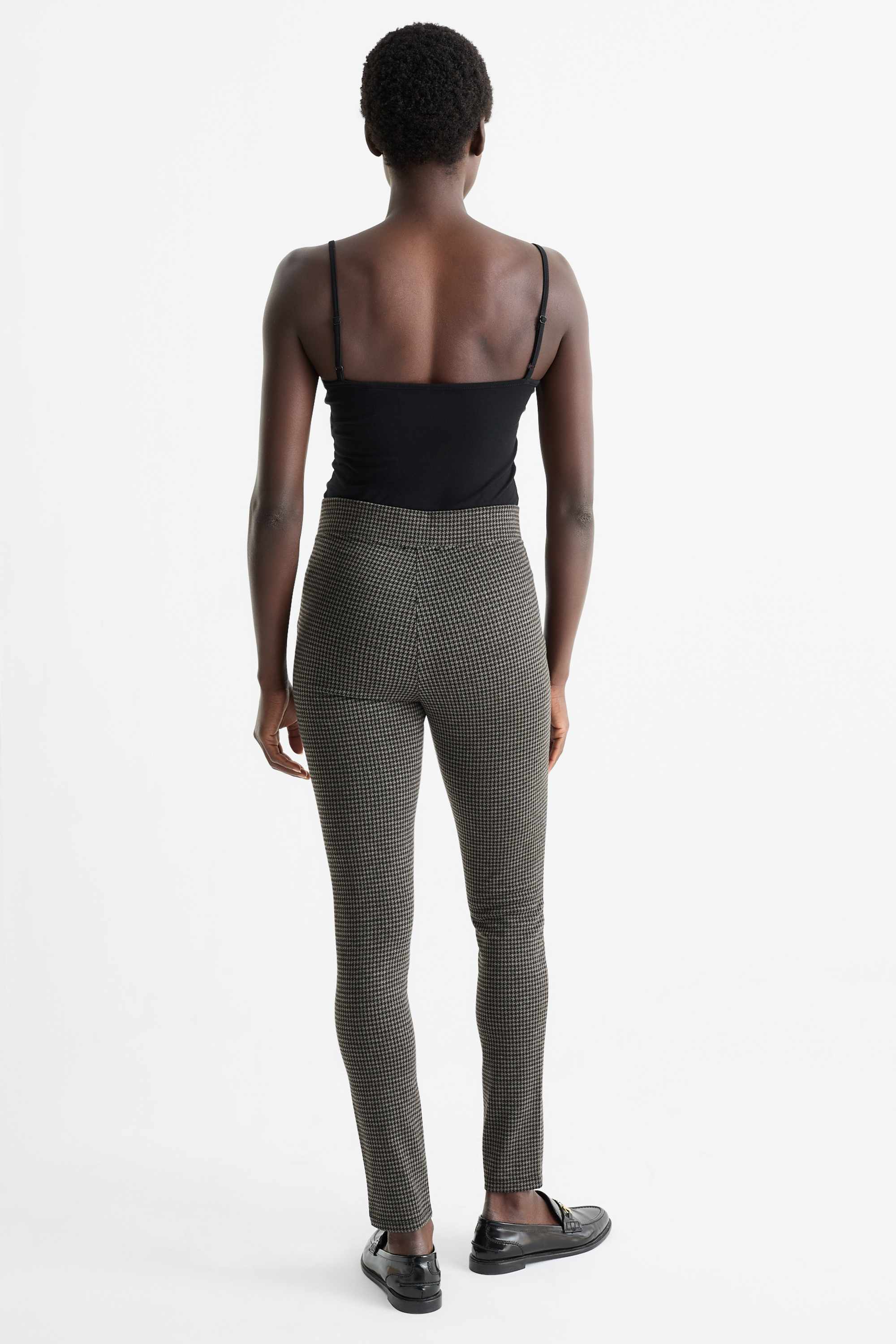 Leggings - check dark gray