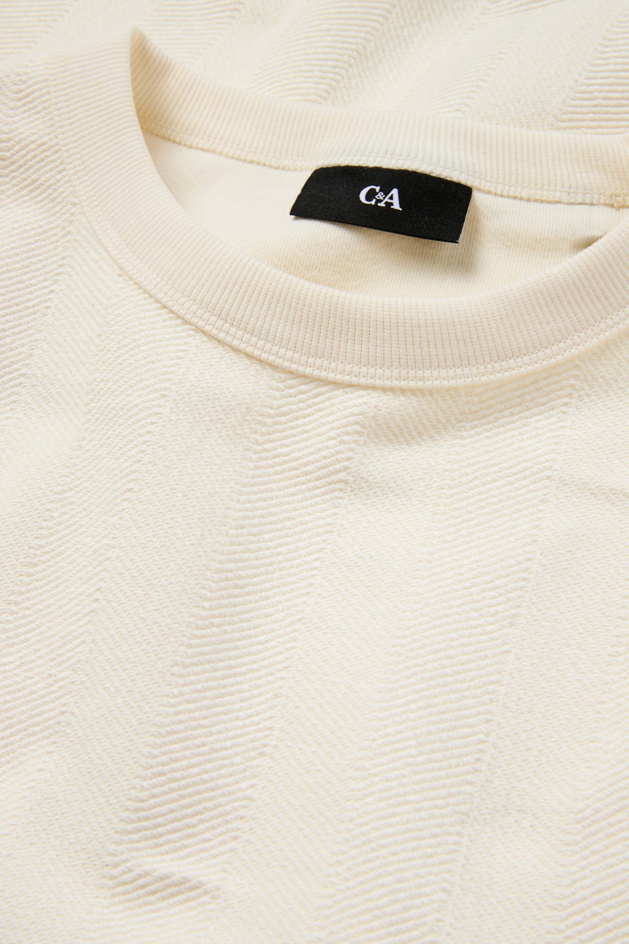 Sweatshirt - textured cremewhite