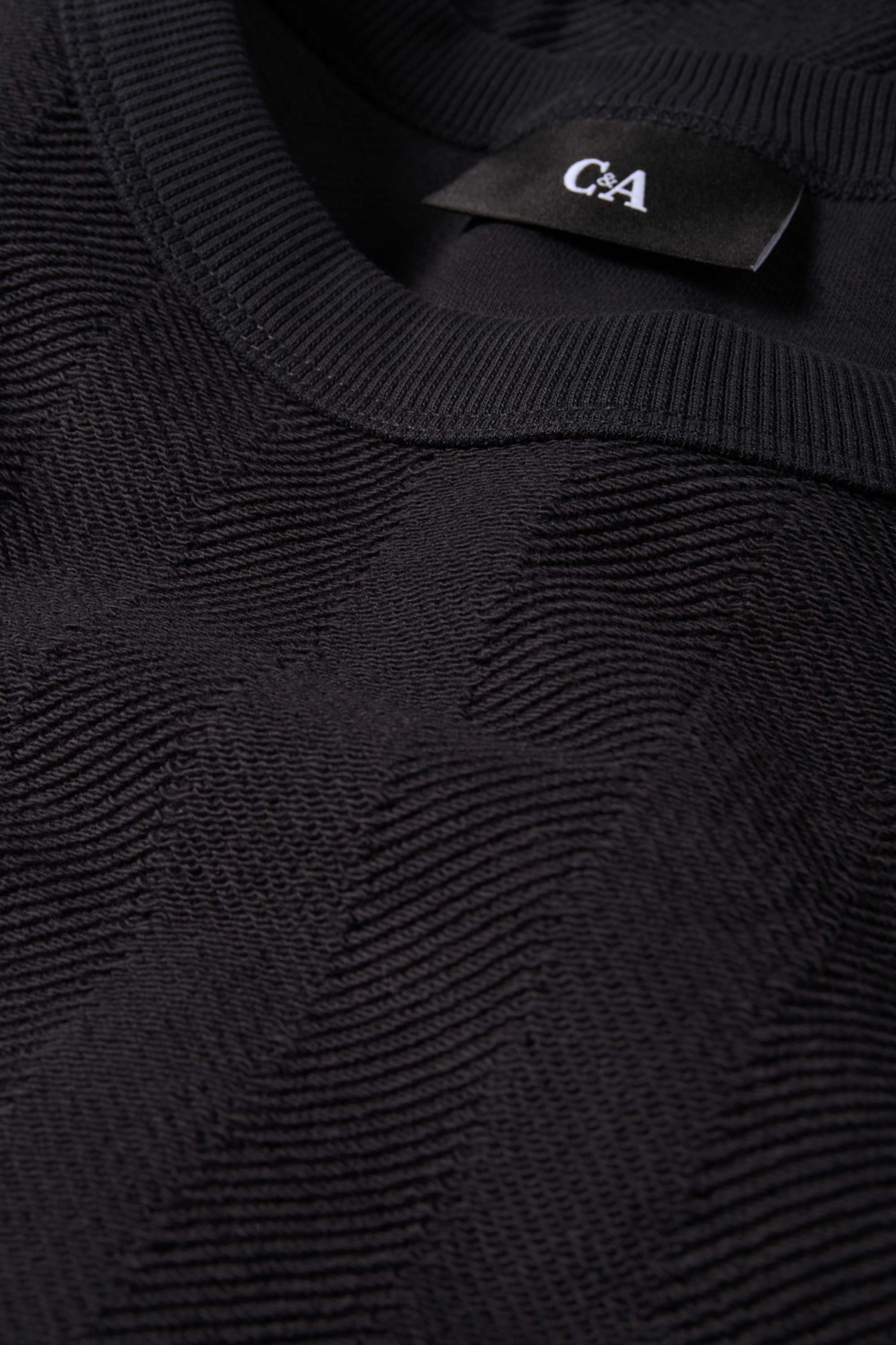 Sweatshirt - textured black