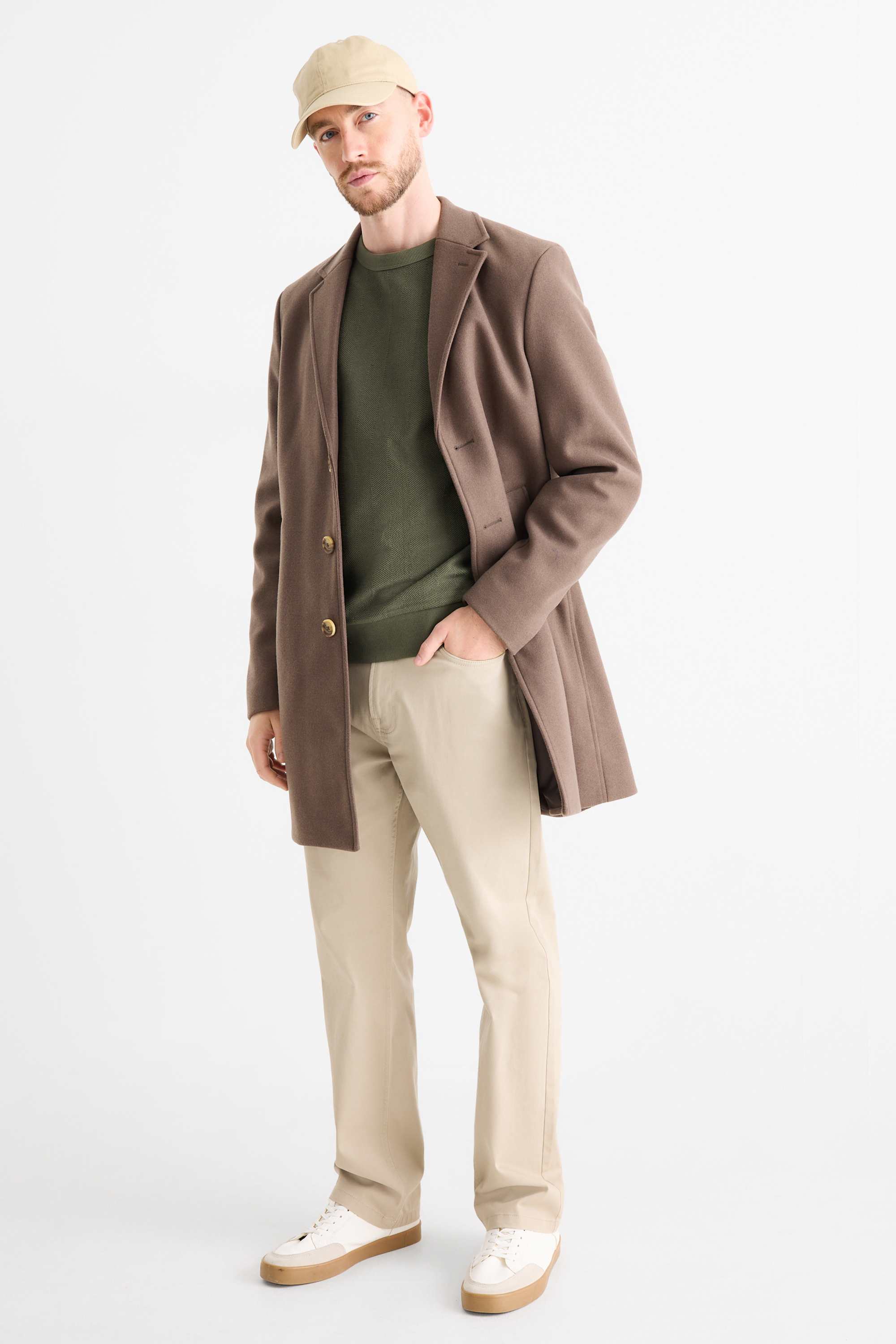 Sweatshirt - textured green