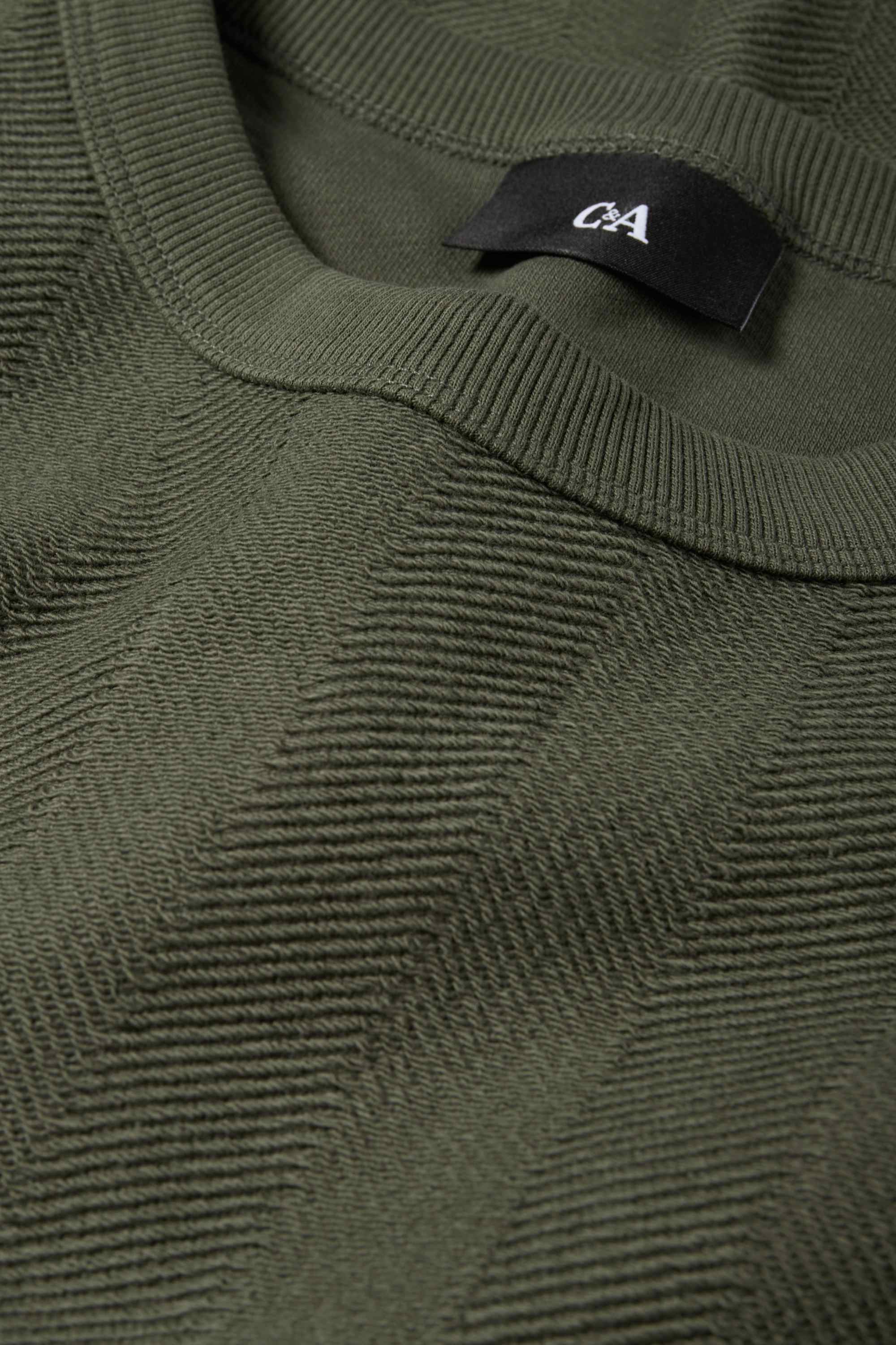 Sweatshirt - textured green