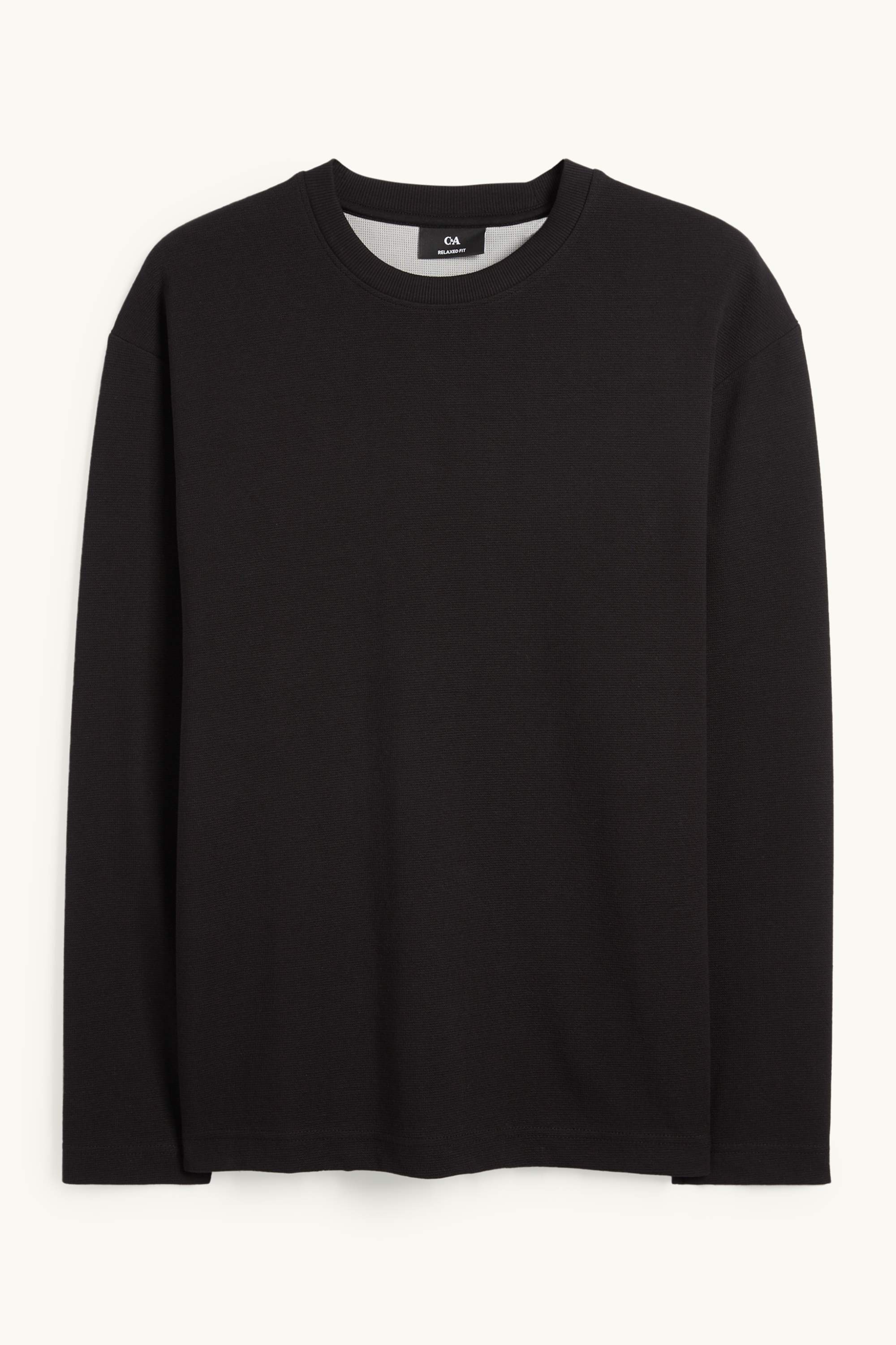 Sweatshirt - textured black