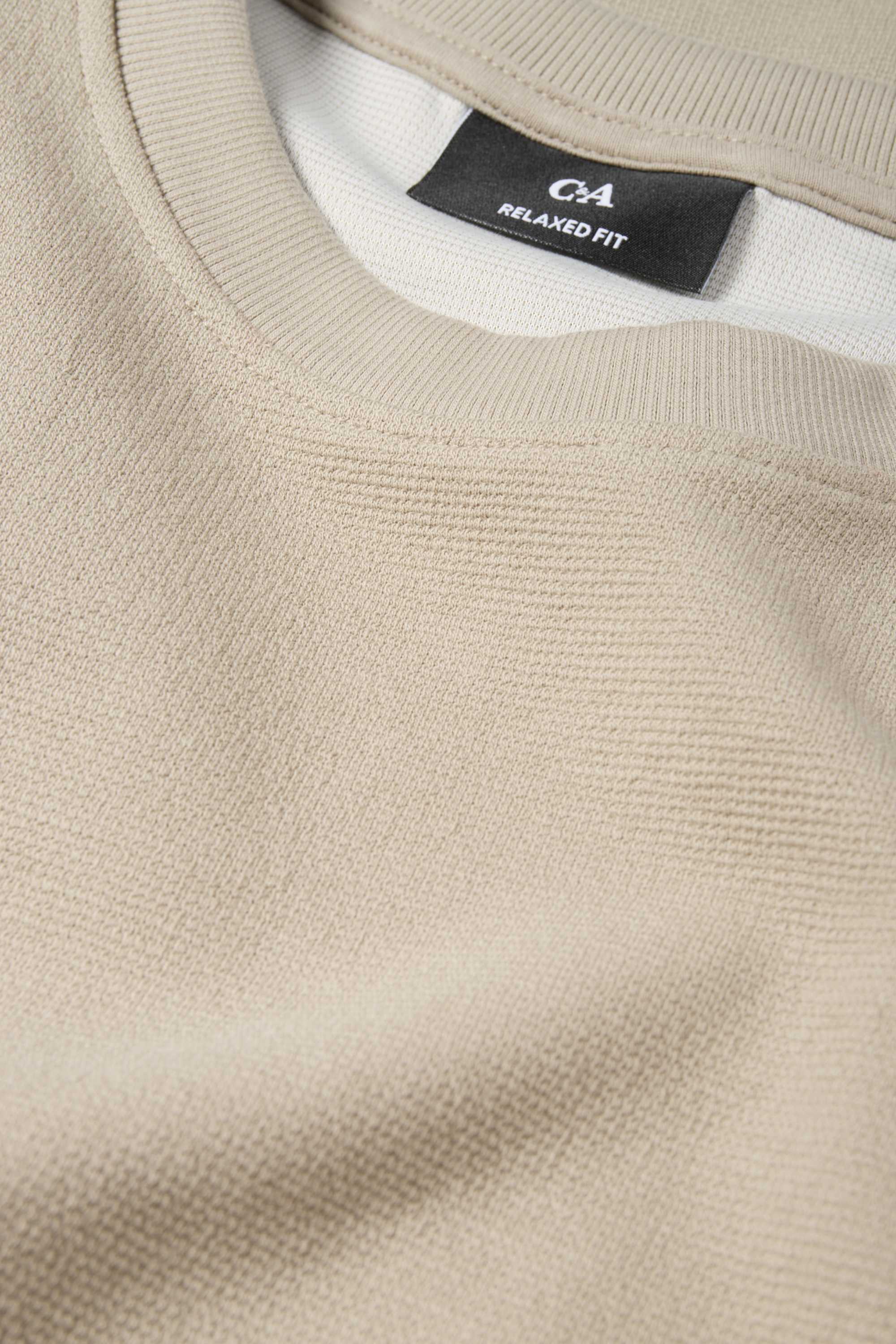Sweatshirt - textured taupe