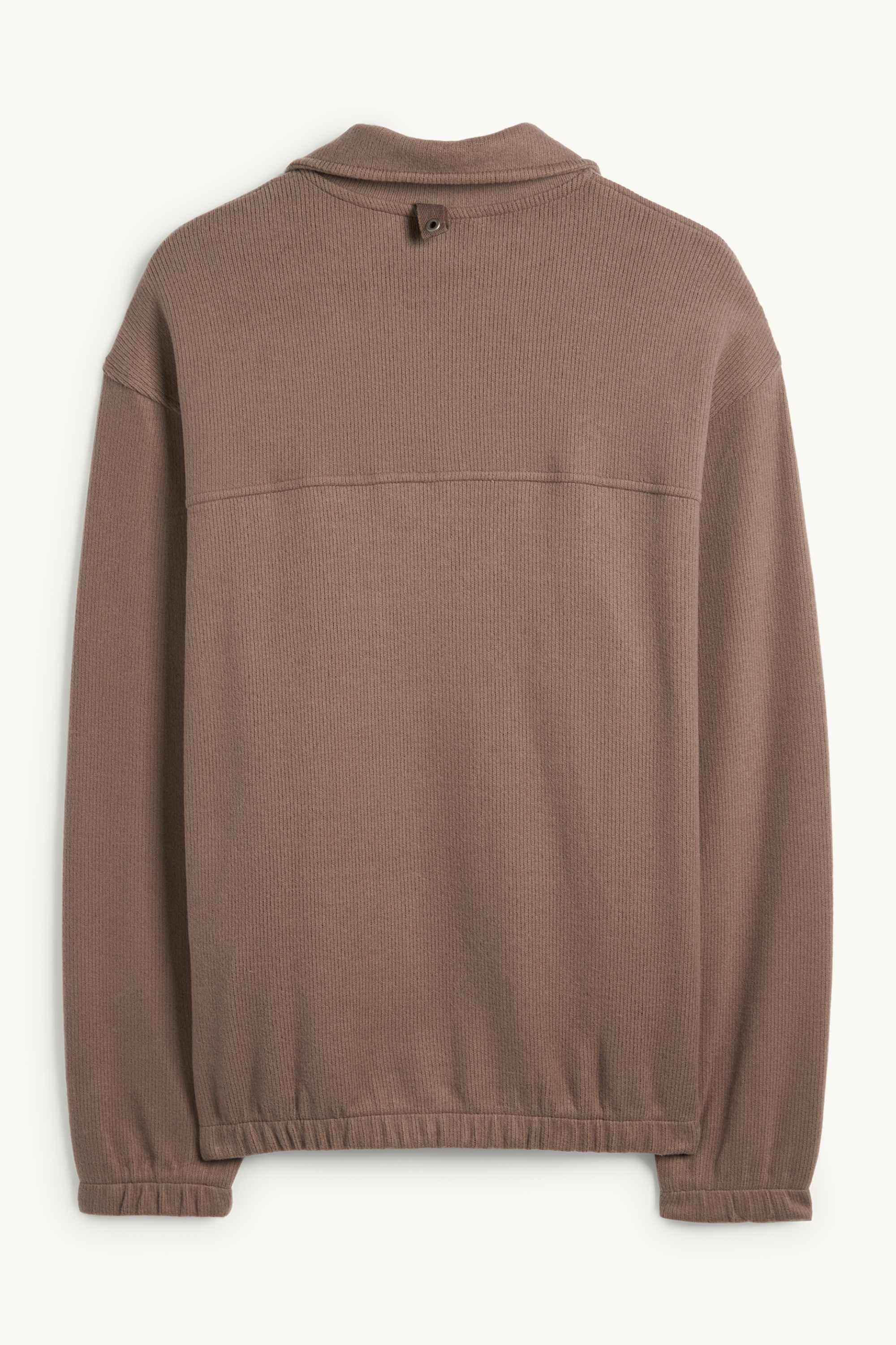 Sweatshirt - ribbed brown