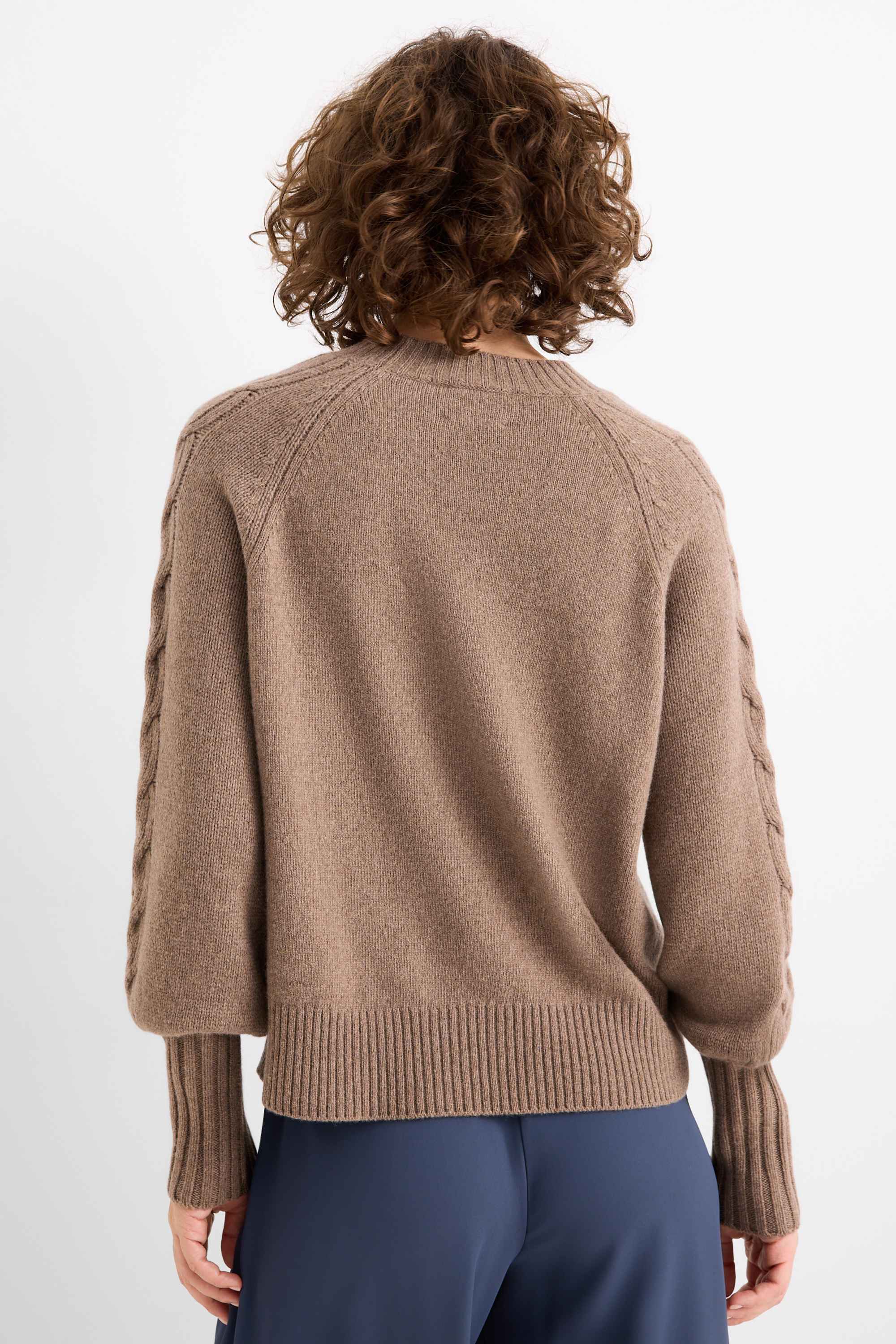 Cashmere jumper light brown
