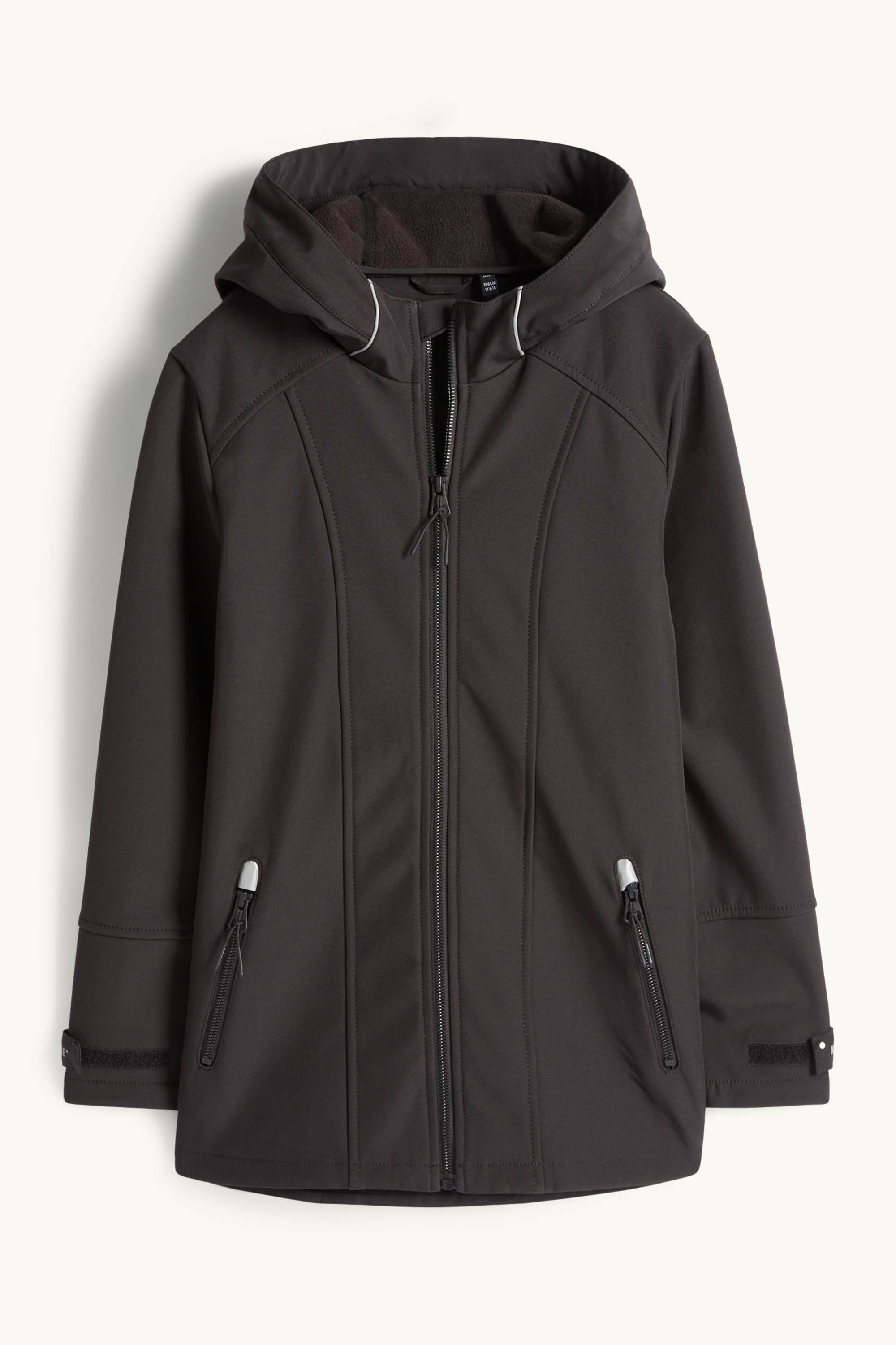 Softshell jacket with hood - waterproof black