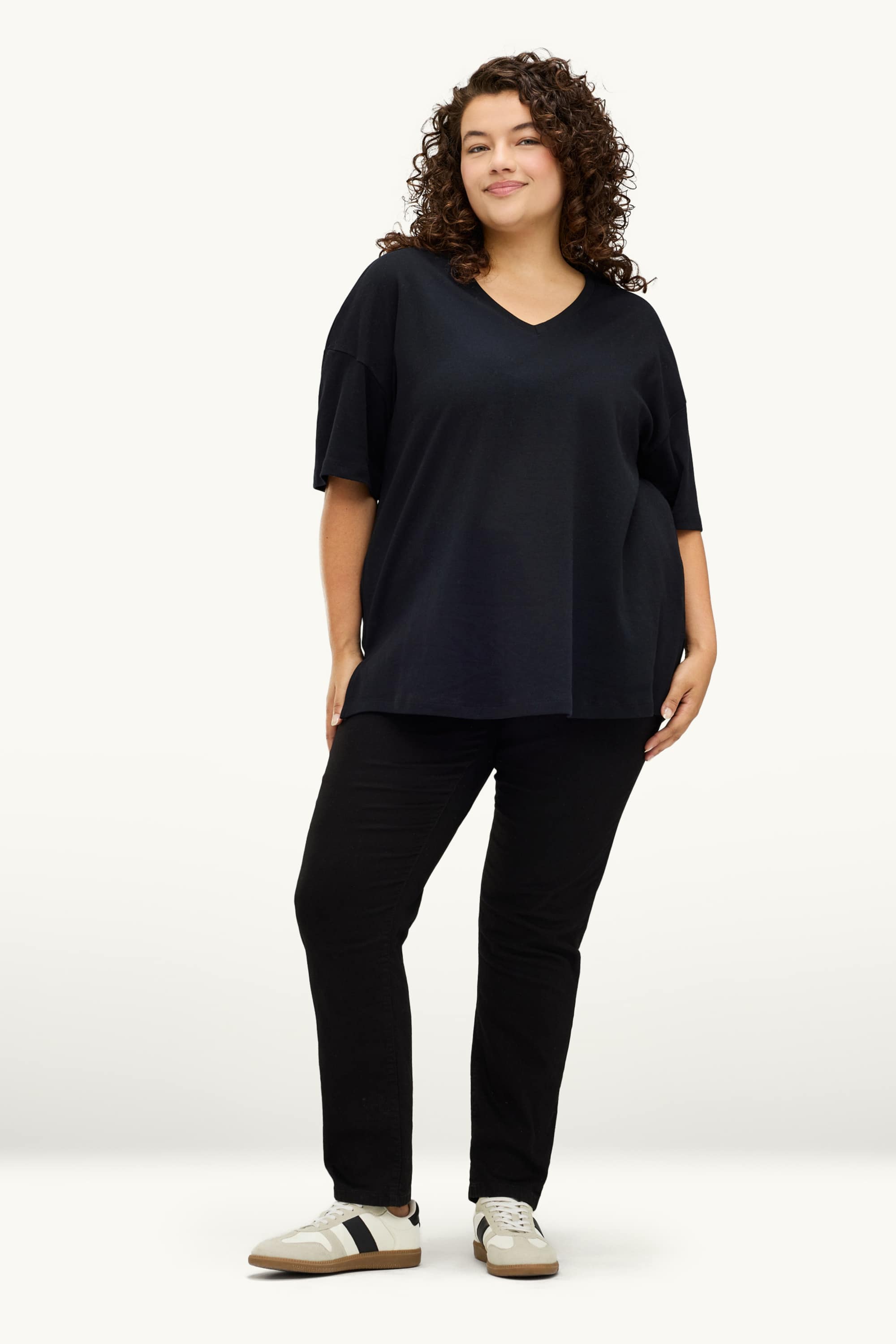 Slim jeans - mid-rise waist black