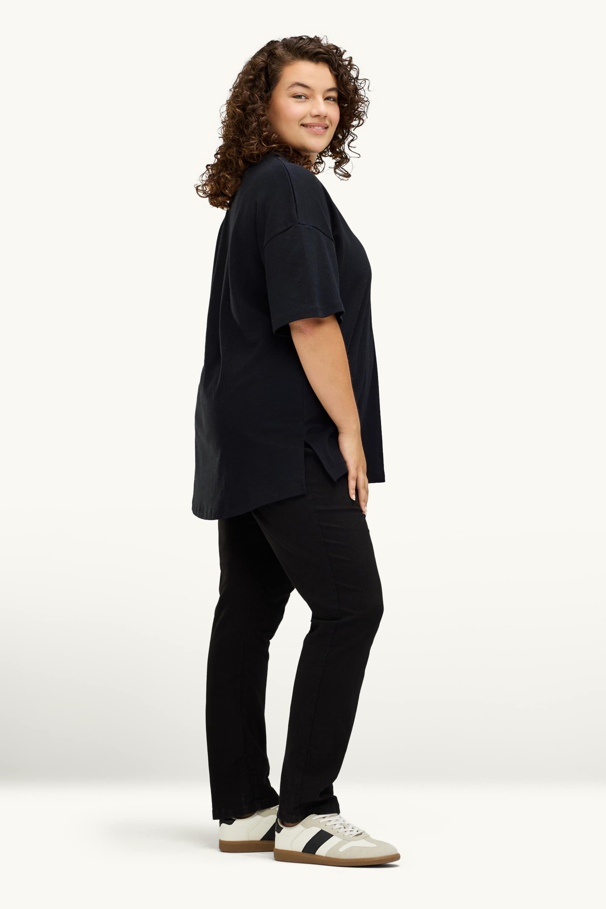 Slim jeans - mid-rise waist black